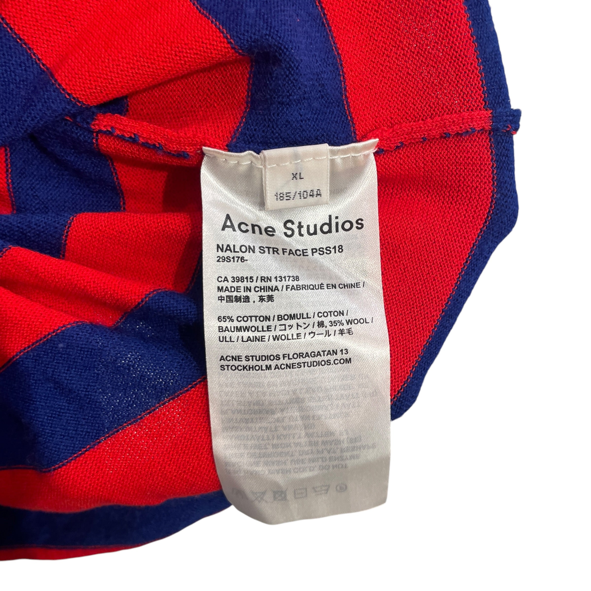 Acne Studios/Sweater/XL/Stripe/Cotton/MLT/RED/BLUE STRIPE view 4