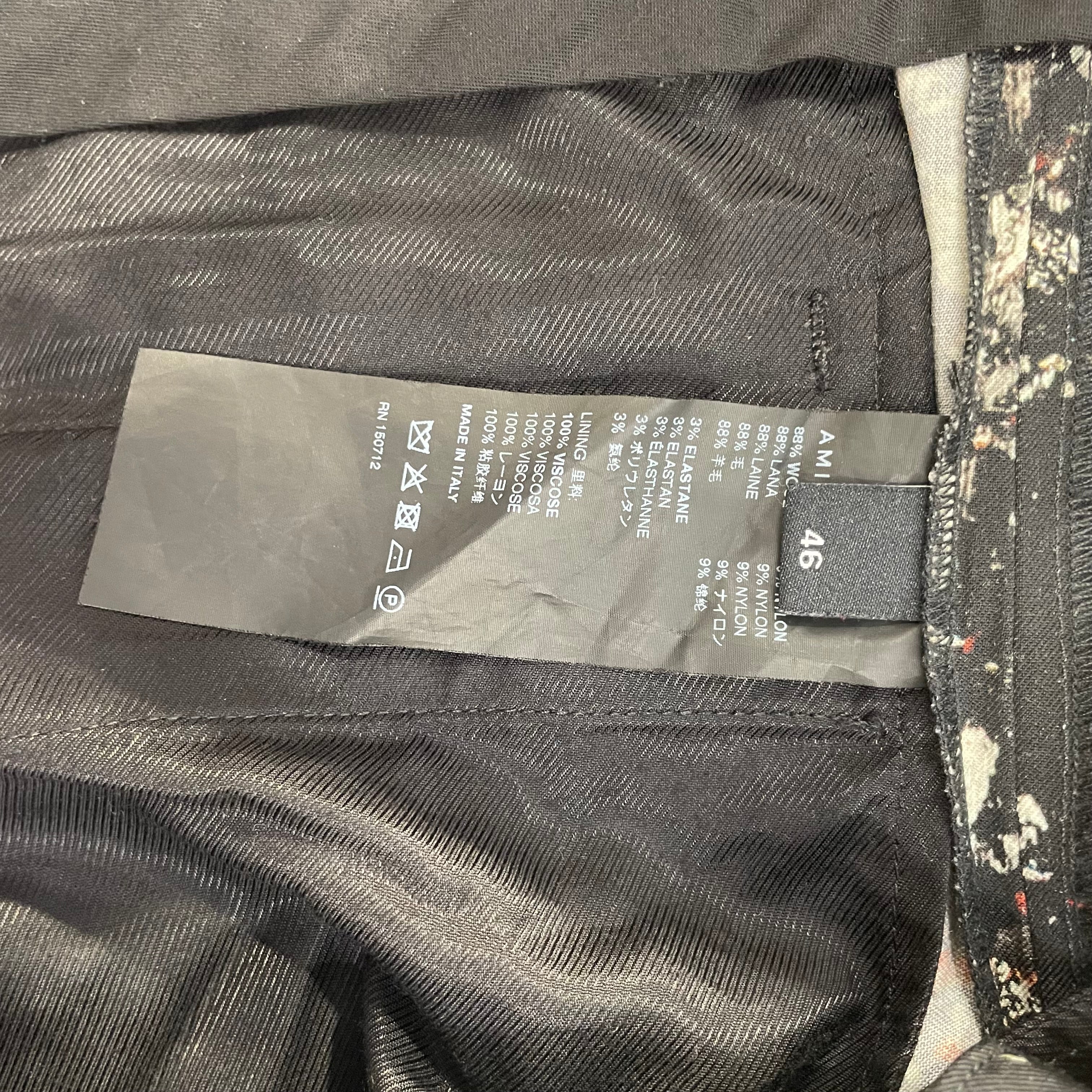 AMIRI/Slacks/46/Silk/BLK/All Over Print/PAINT SPLATTER view 4