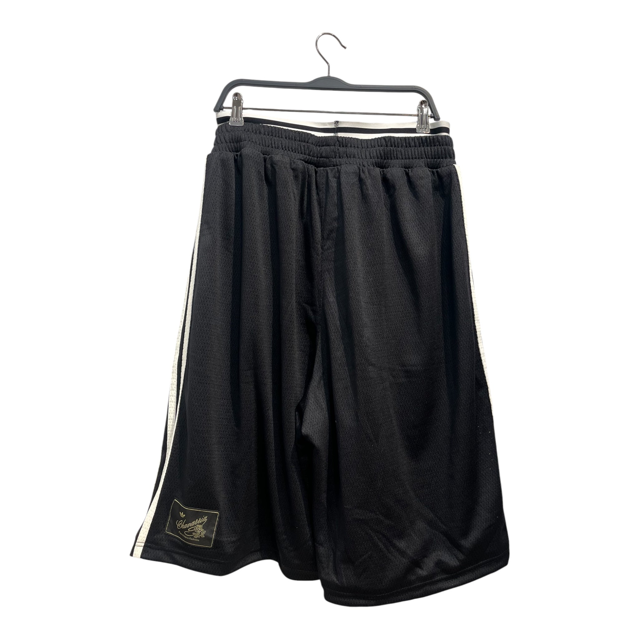 WILLY CHAVARRIA/adidas/Shorts/M/Polyester/BLK/3 STRIPE DOUBLE WAISTBAND view 2