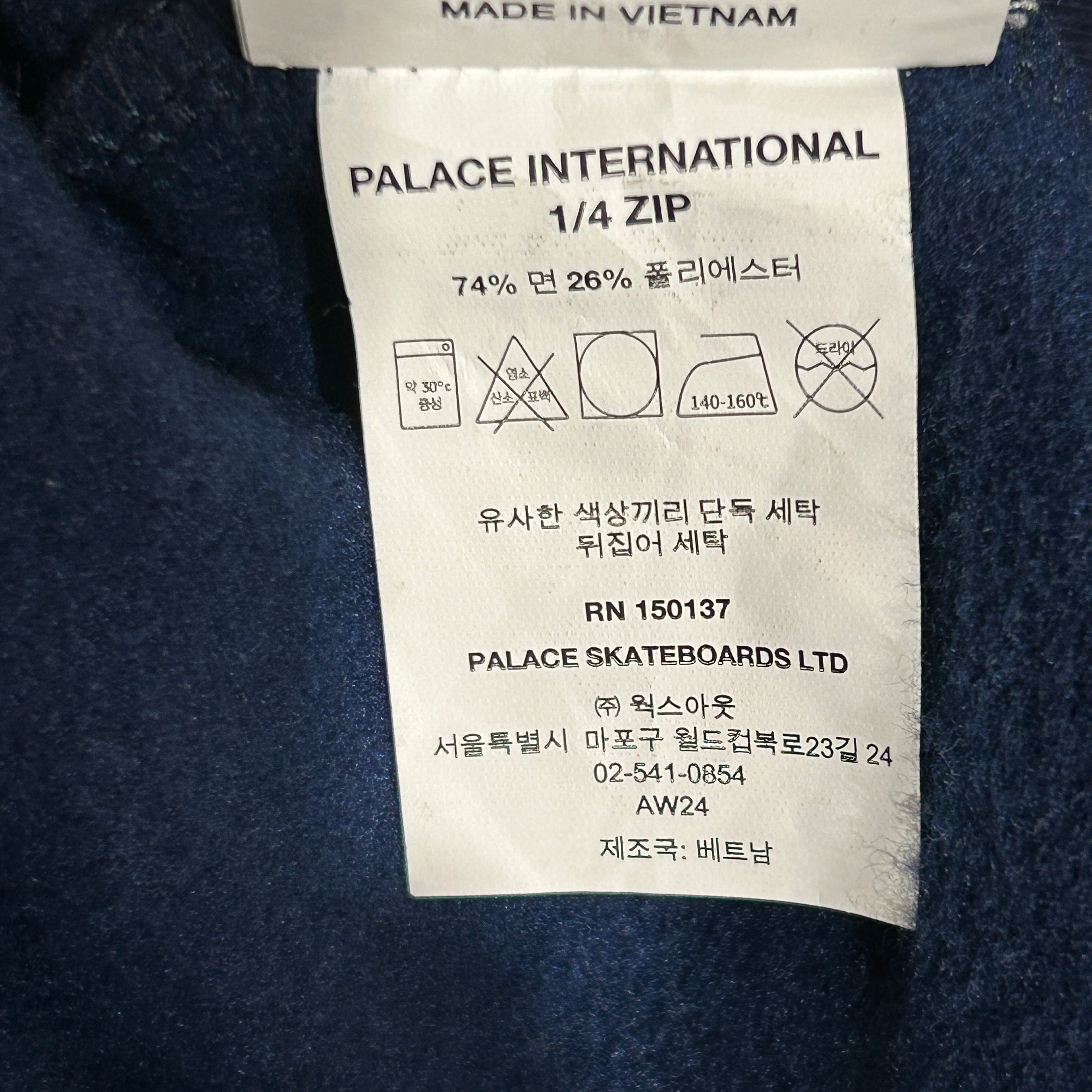 PALACE/Sweatshirt/XL/Cotton/NVY/International Quarter Zip view 4