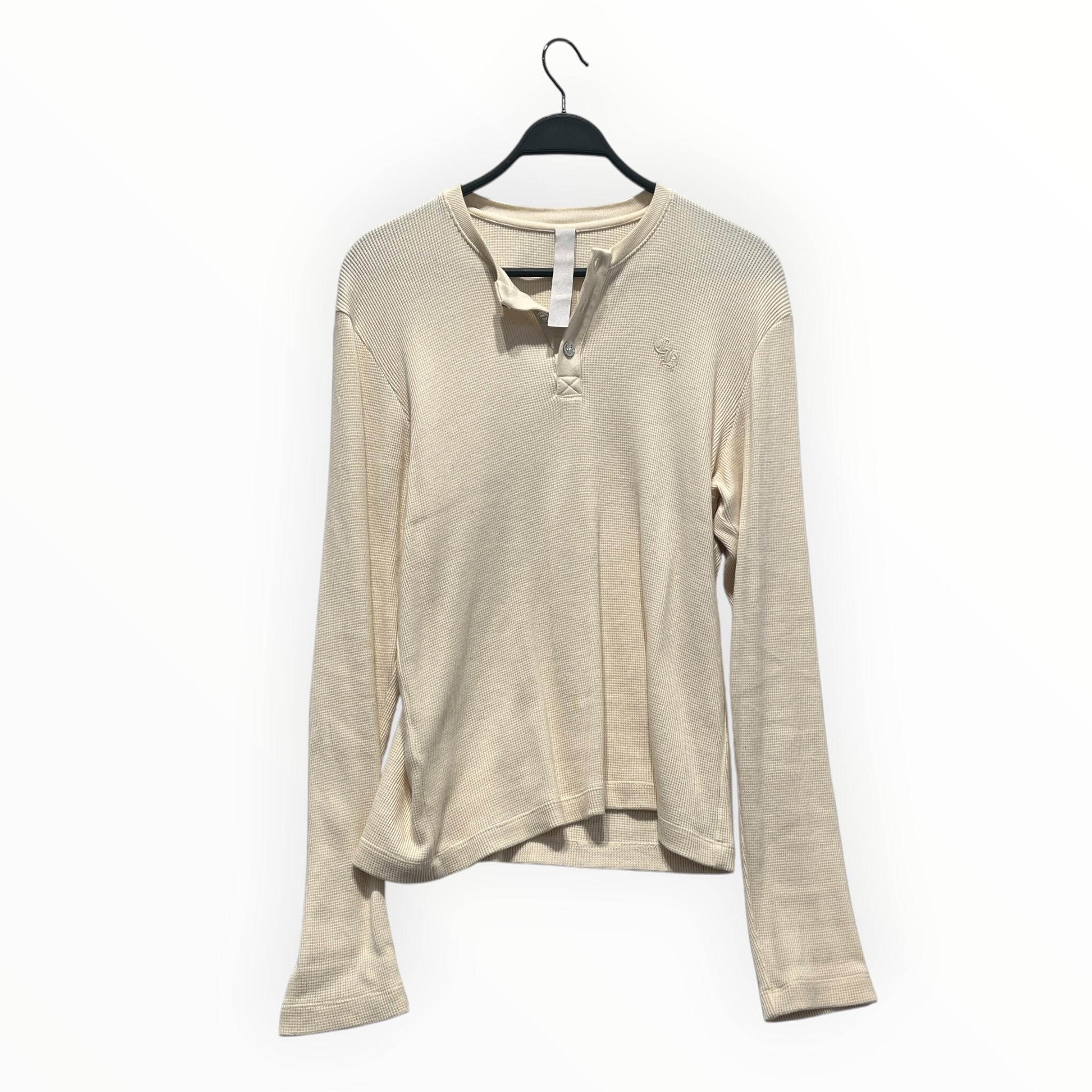 CHROME/LS Shirt/M/Cotton/WHT/henley silver buttons view 1
