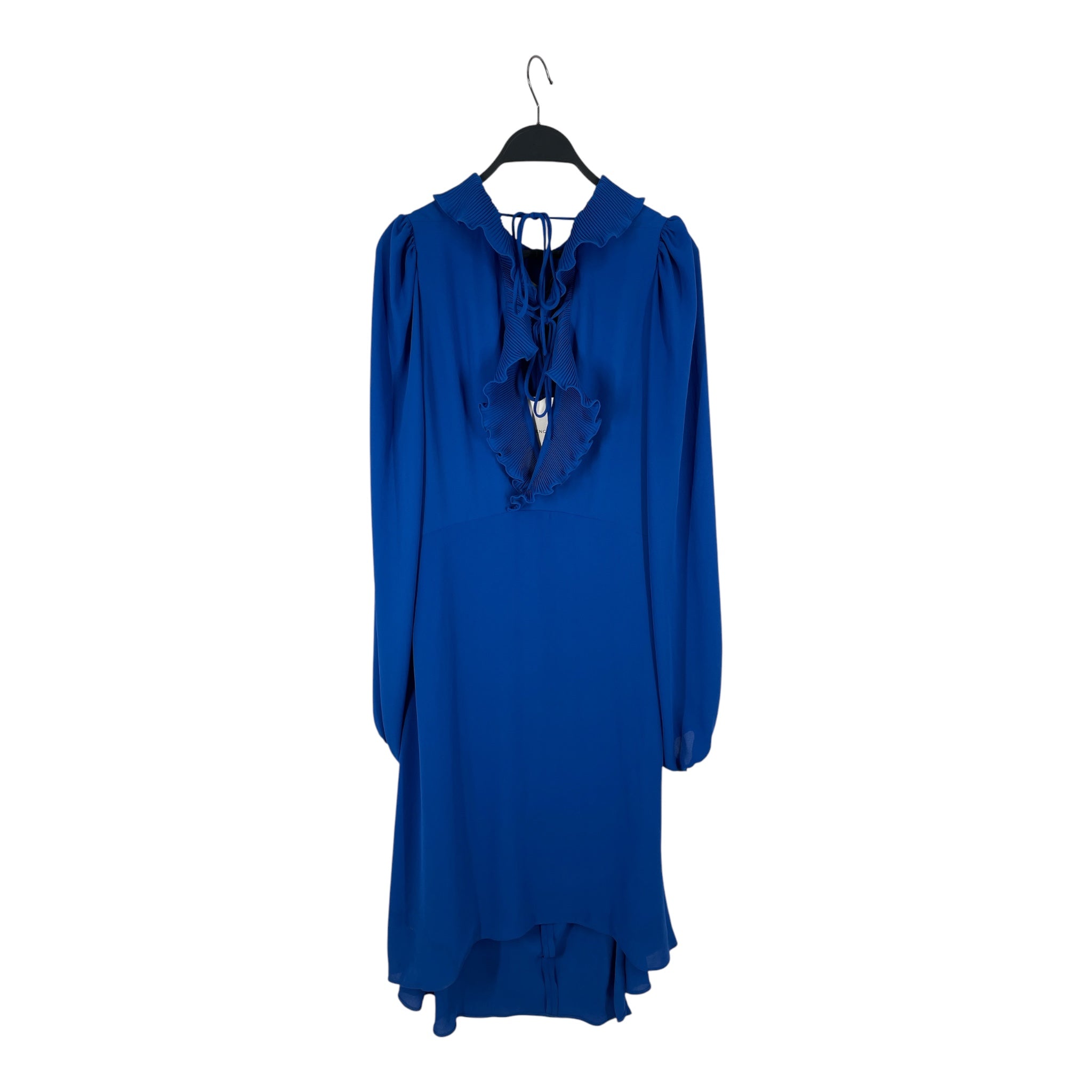 BALENCIAGA/LS Dress/38/Polyester/BLU/2016 TIE AND PLEATED COLLAR view 1