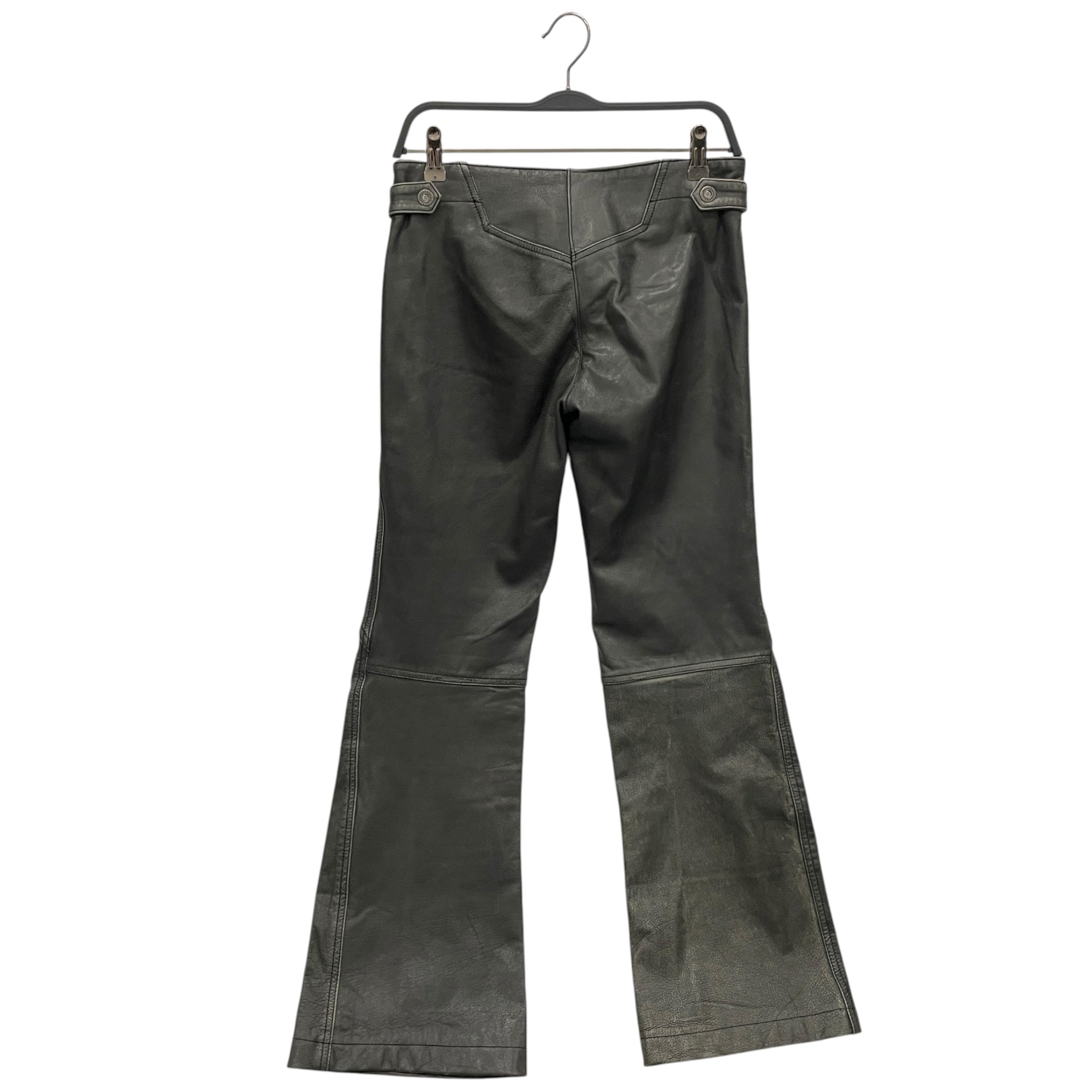 DIESEL/Bottoms/28/Leather/BLK/LEATHER FLARE CORSET CLOSURE view 2
