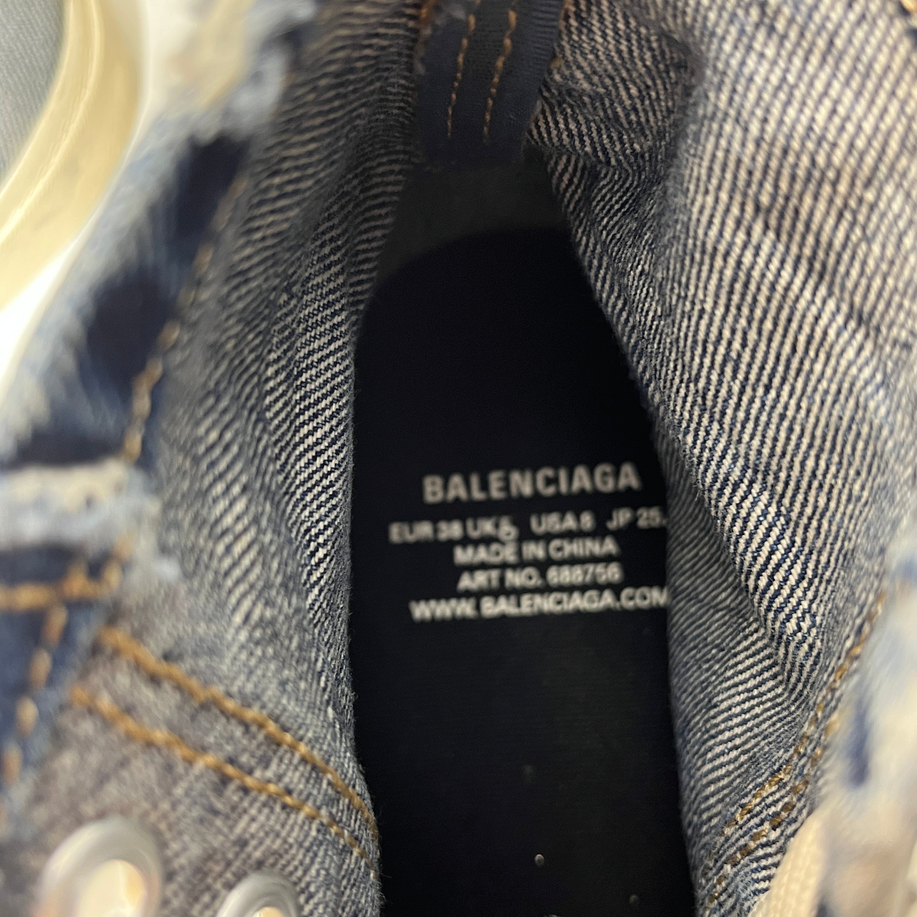 BALENCIAGA/Hi-Sneakers/US 8/Denim/IDG/paris high top view 4