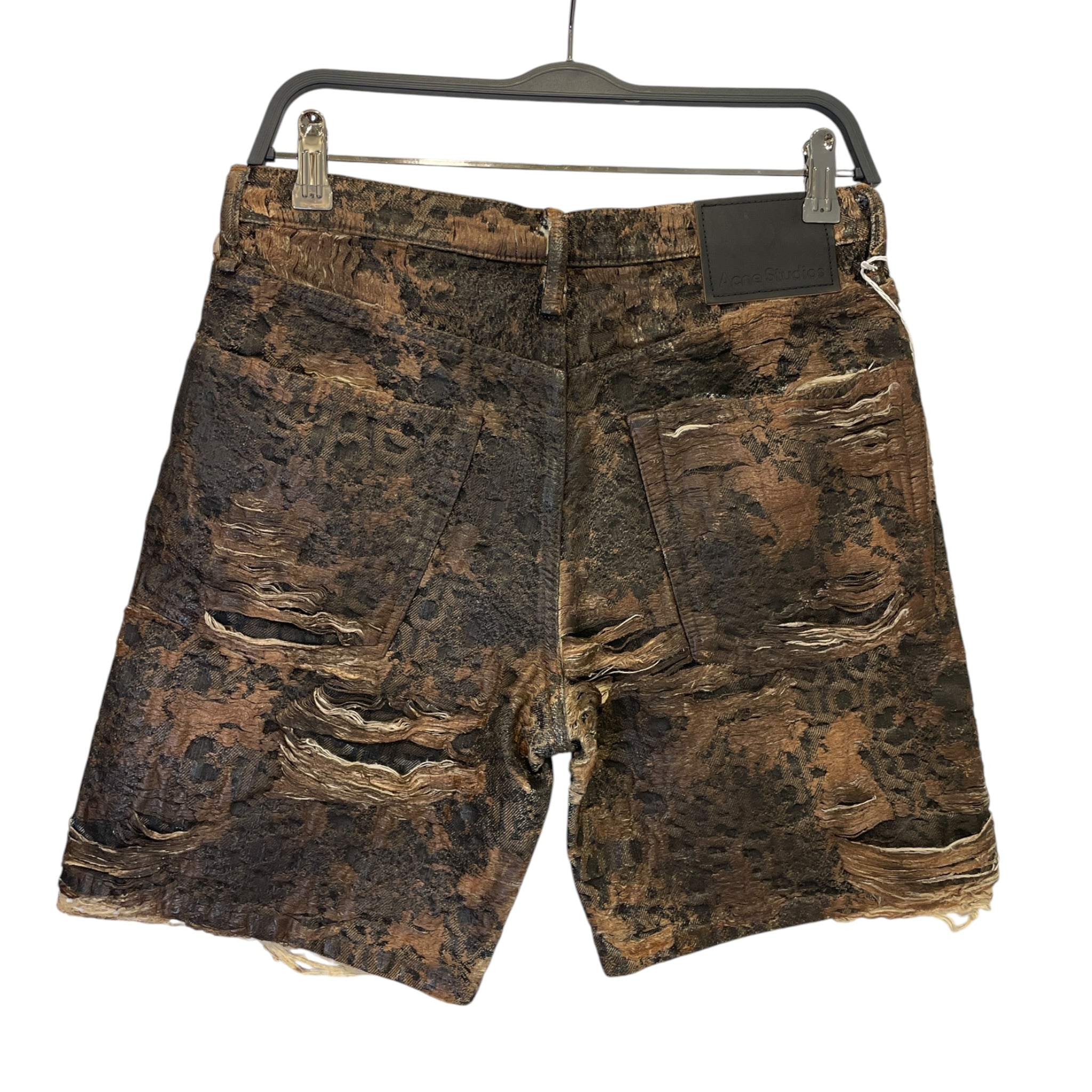 Acne Studios/Shorts/44/Cotton/BRW/Distressed Wax Denim view 2