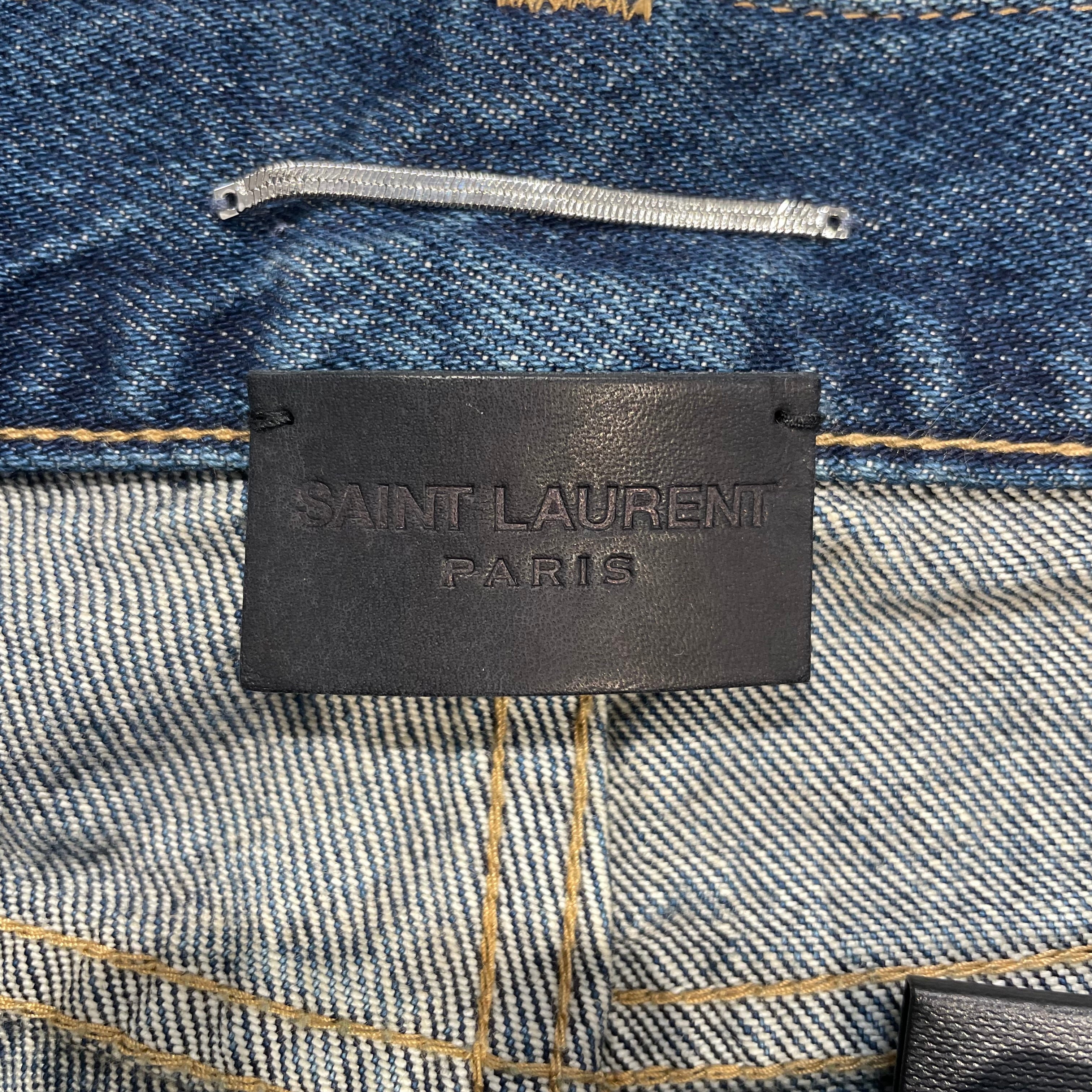 SAINT LAURENT/Skinny Pants/26/Cotton/BLU/Vintage Wash view 3