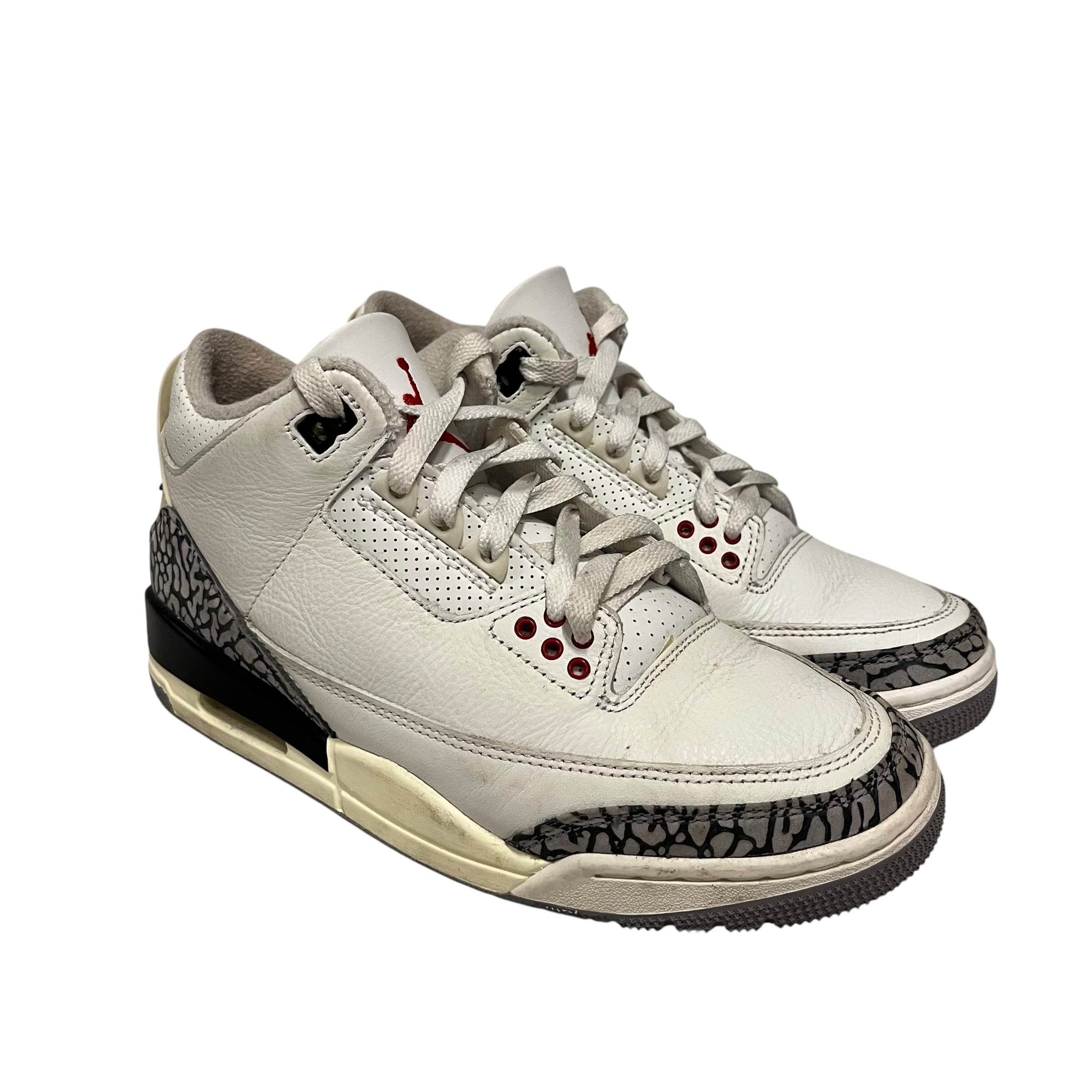 JORDAN BRAND/Low-Sneakers/US 6/Leather/WHT/3 white cement view 1