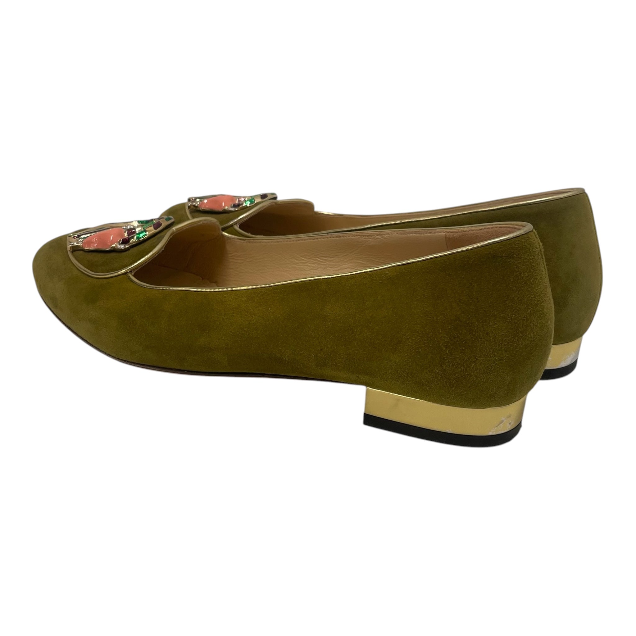 Charlotte Olympia/Flat Shoes/US 6/Suede/GRN/ZODIAC FLATS view 2