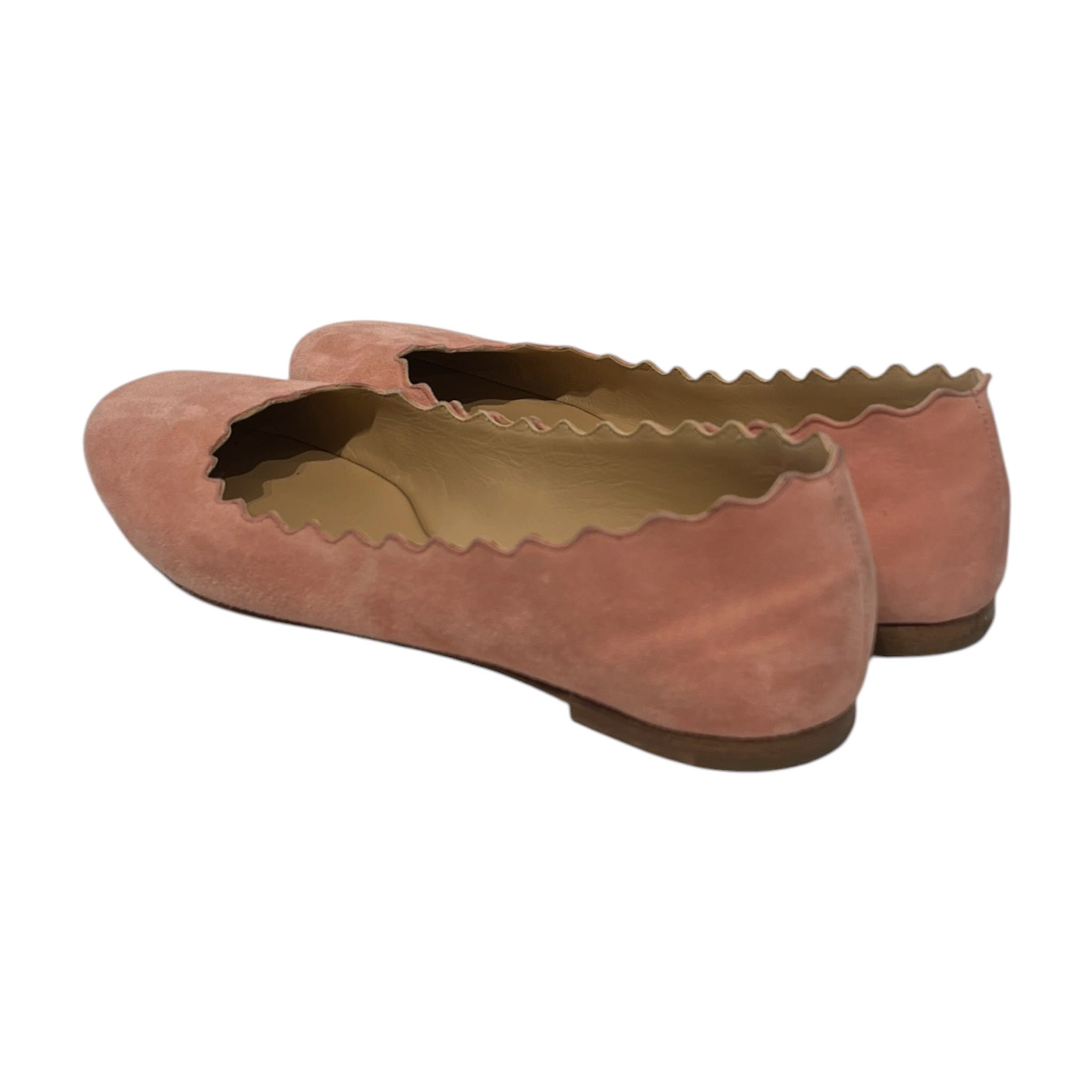 Chloe/Flat Shoes/EU 40/Suede/PNK/SCALLOPED TRIM view 1