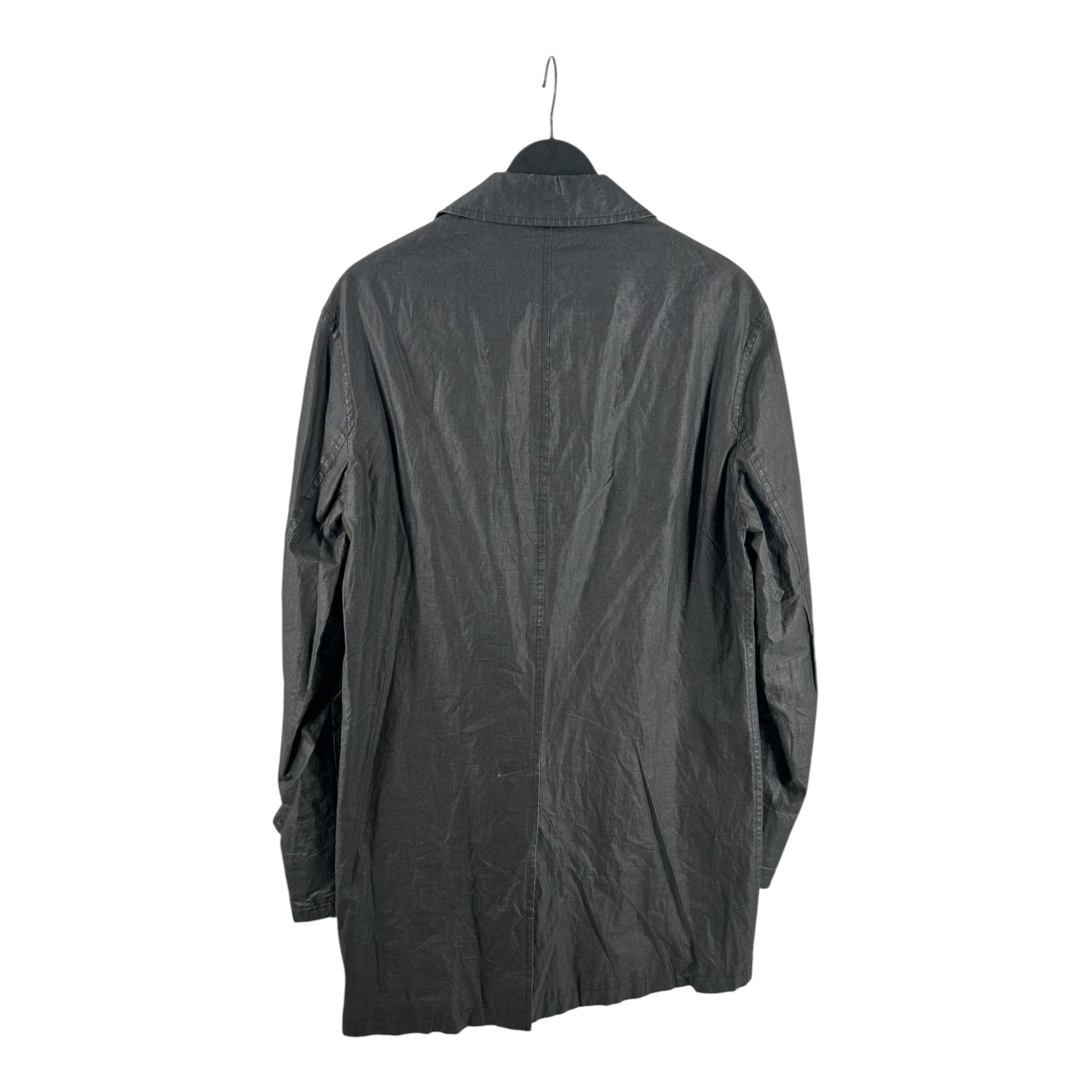 john varvatos/Trench Coat/48/Cotton/GRY/WAXED BUTTON UP view 2