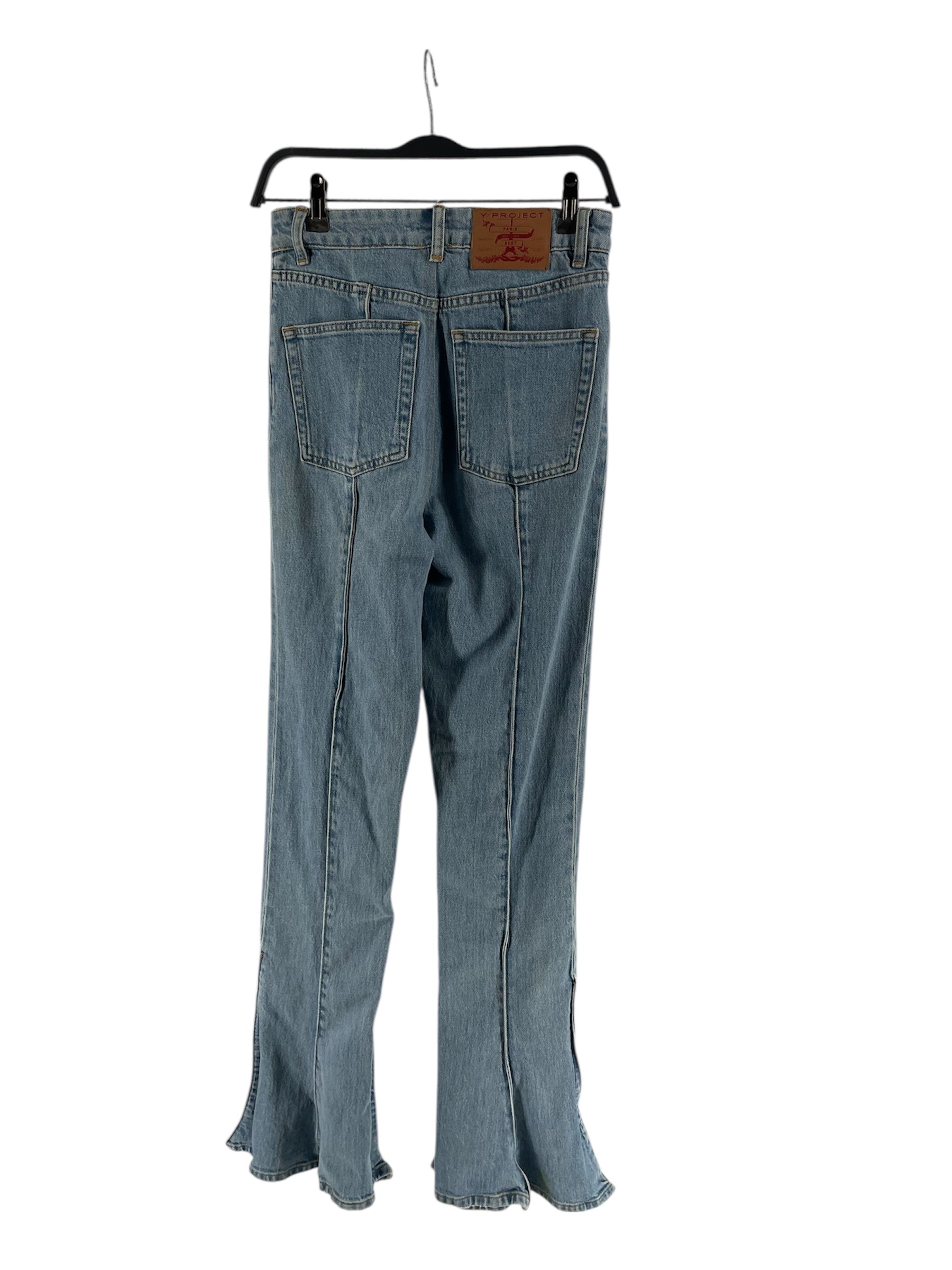 Y/PROJECT/Straight Pants/26/Cotton/WHT/STRAIGHT LEG FLARED LIGHT JEAN view 2
