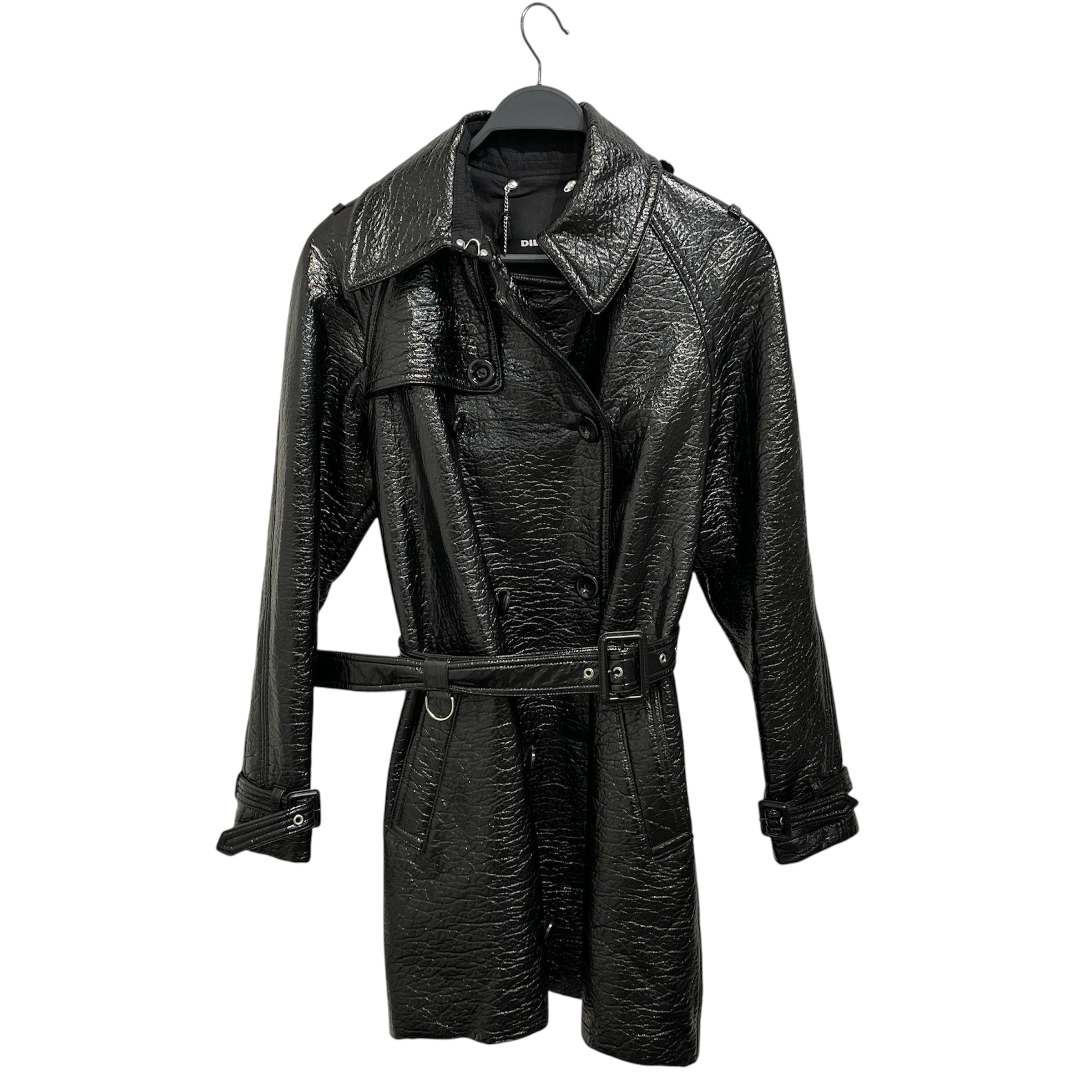 DIESEL/Trench Coat/L/Rayon/BLK/ view 1