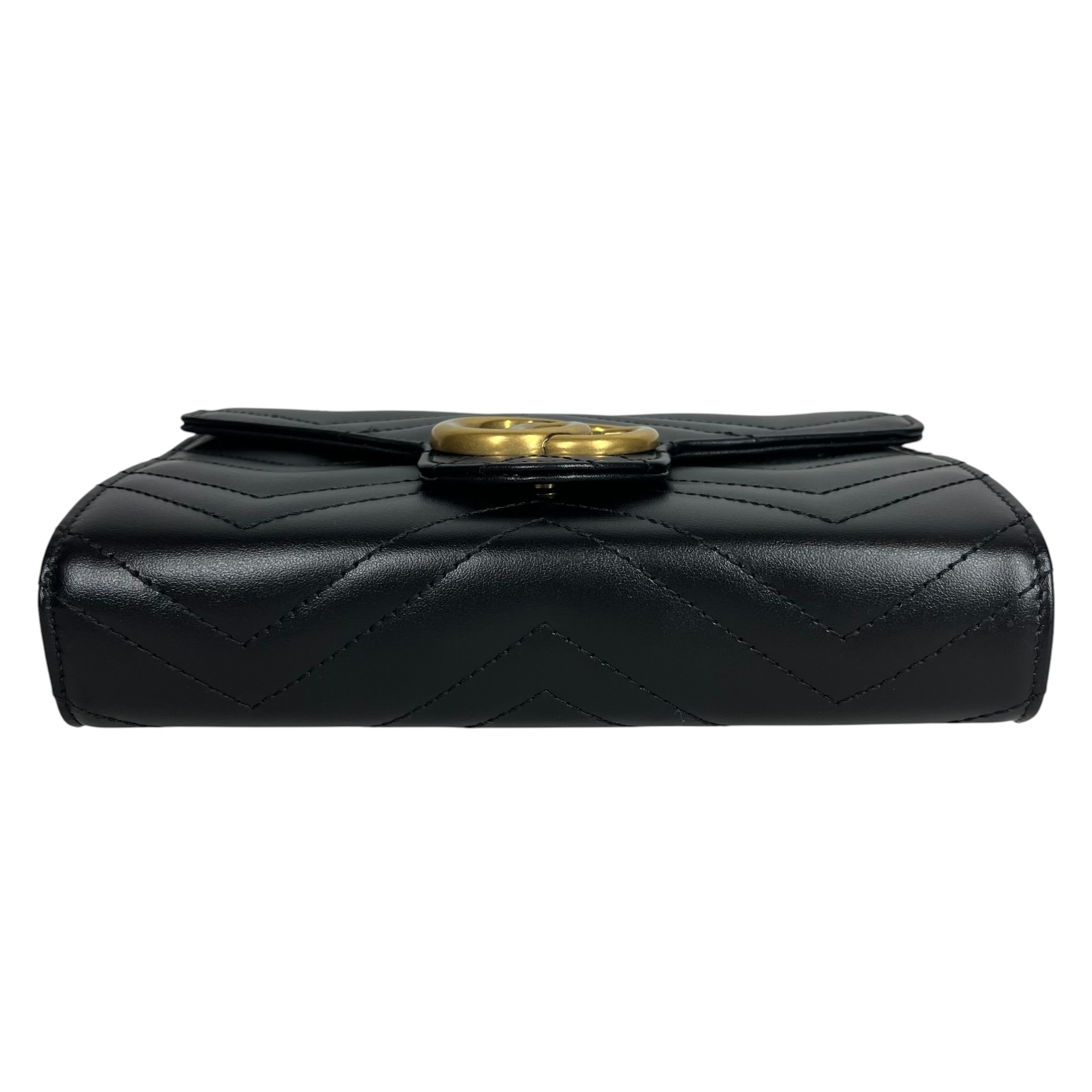 GUCCI/Cross Body Bag/Leather/BLK/MARMONT view 3
