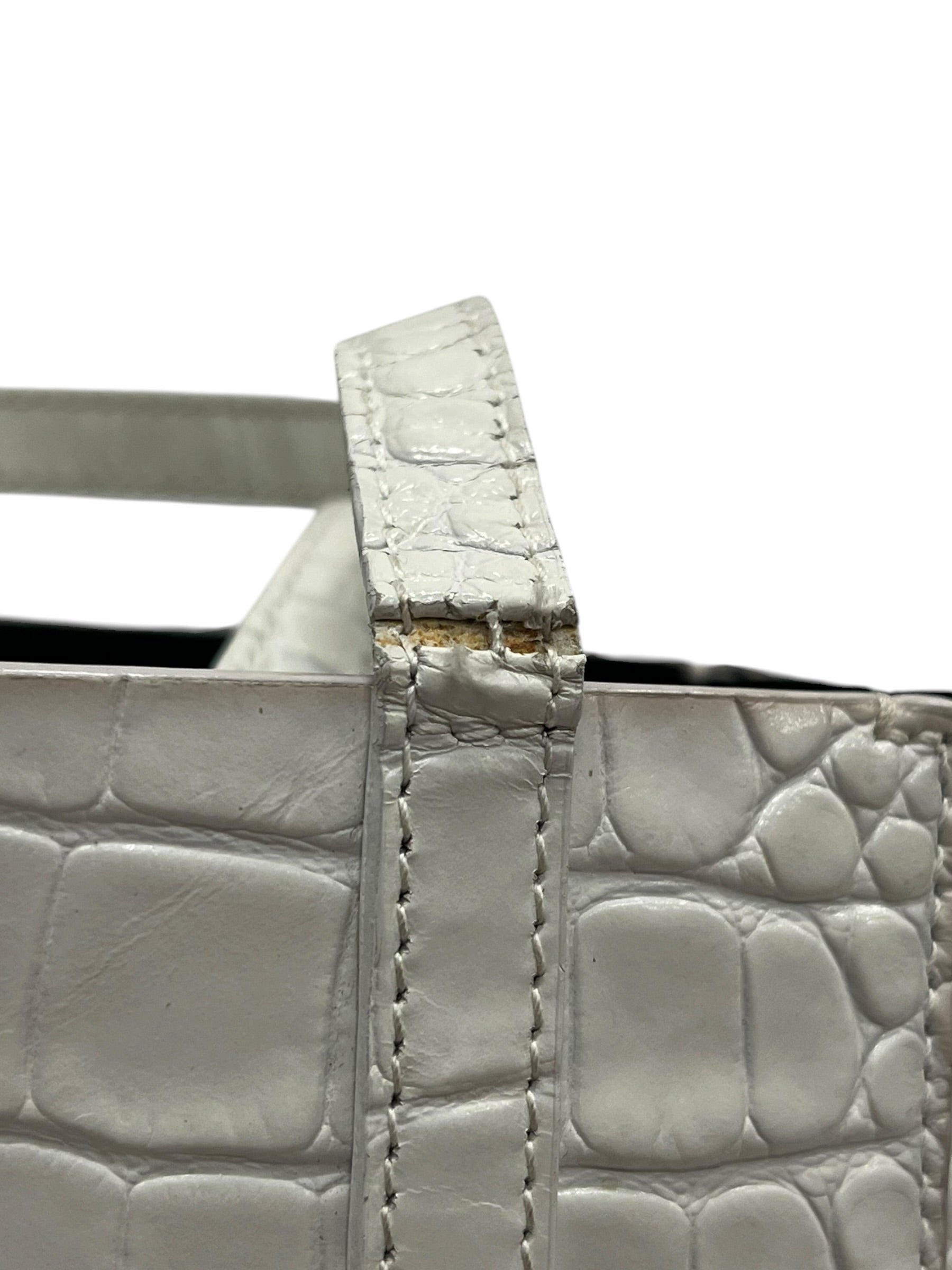 BALENCIAGA/Tote Bag/WHT/ALIGATOR SKIN BAG view 7
