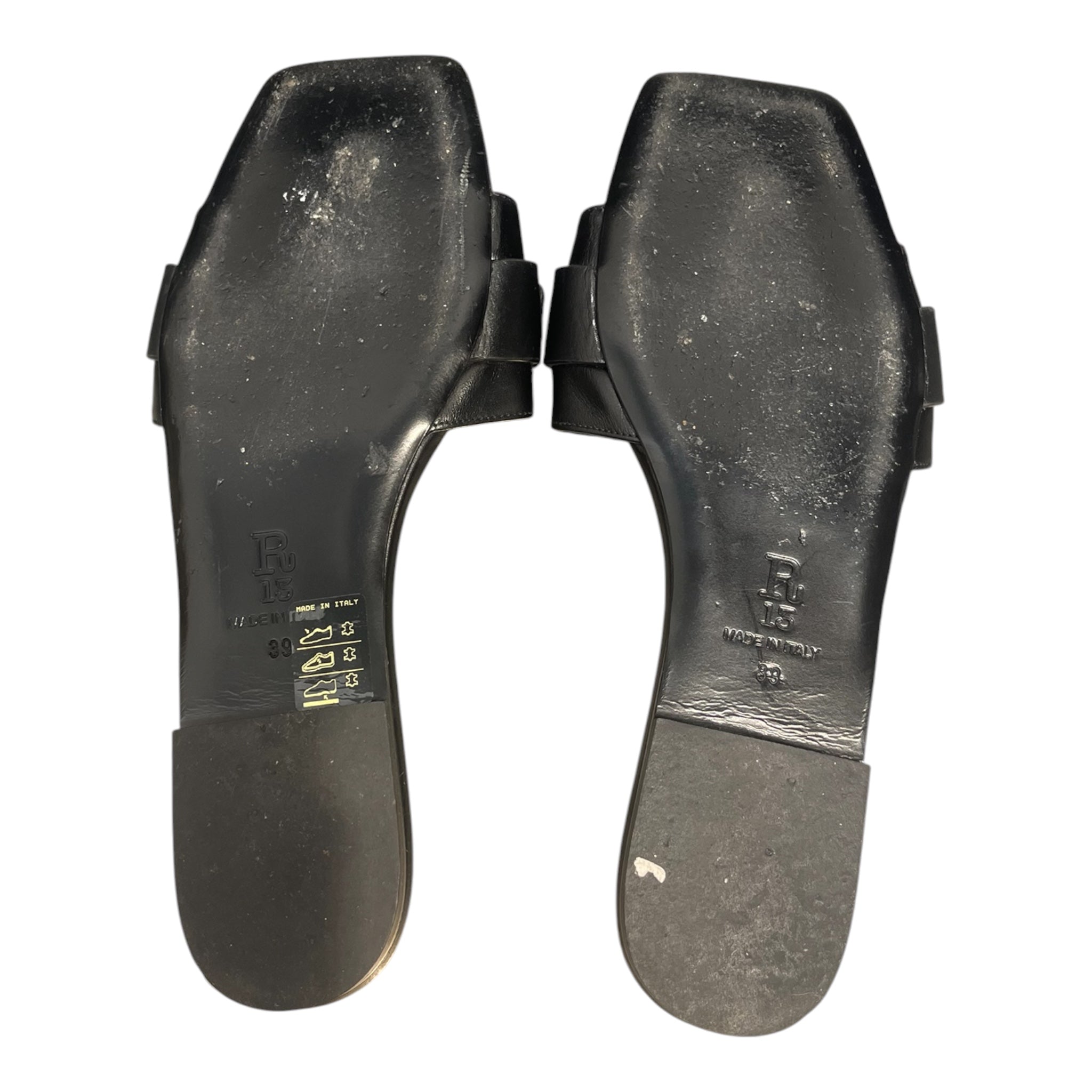 R13/Sandals/EU 39/Leather/BLK/sid harnes slides view 7