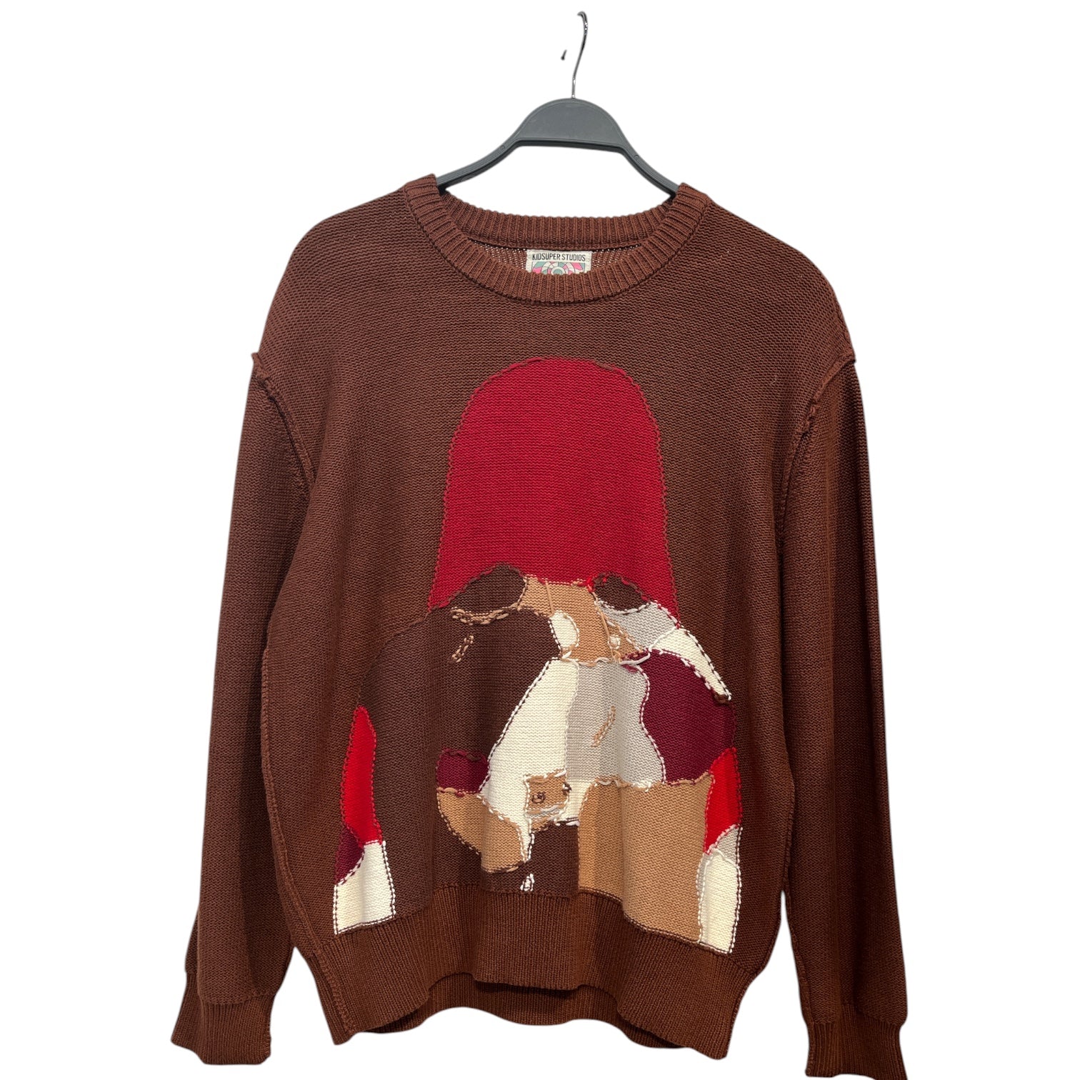 KIDSUPER STUDIOS/Heavy Sweater/L/Cotton/BRW/abstract shap graphic view 1