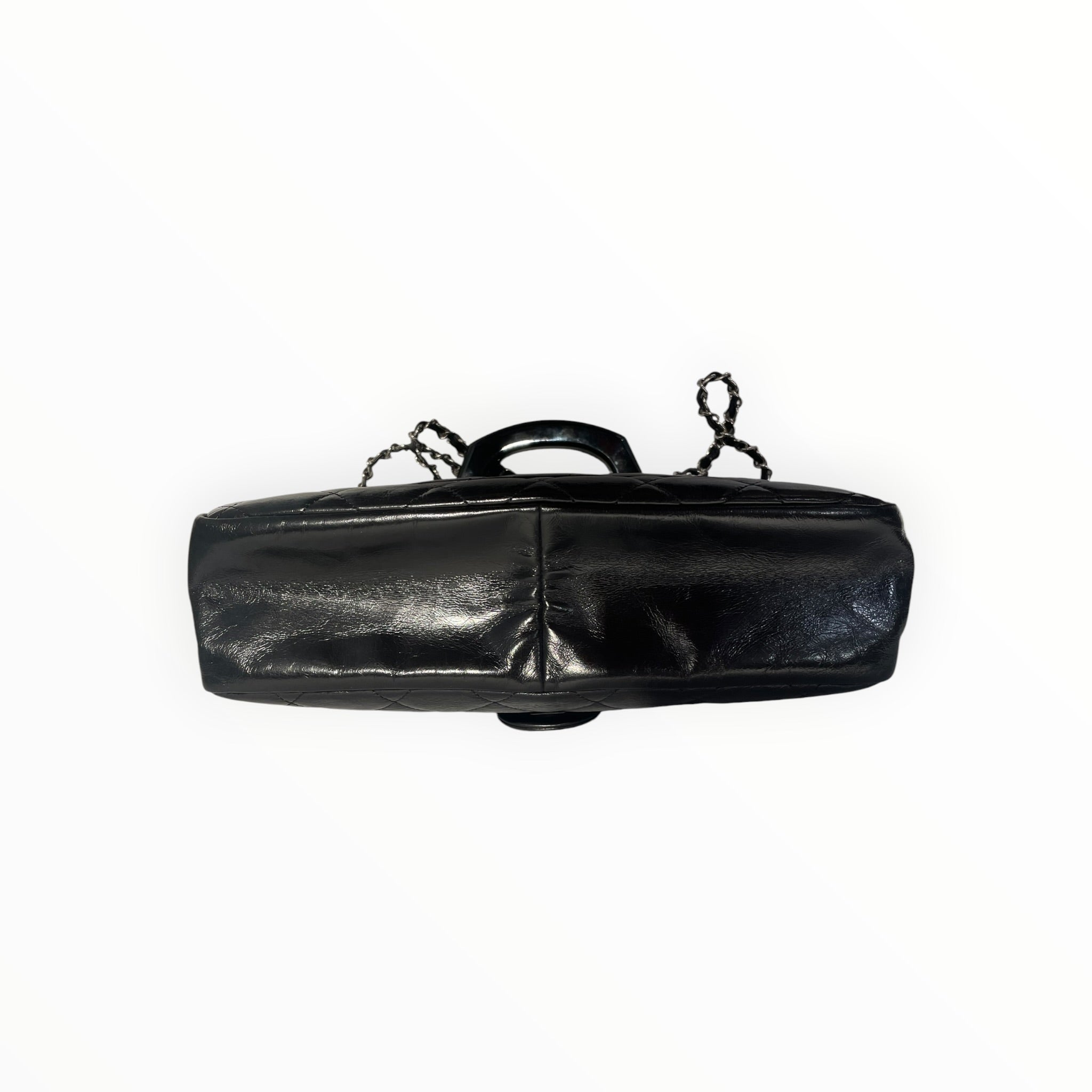 CHANEL/Tote Bag/Leather/BLK/cc delivery tote view 7