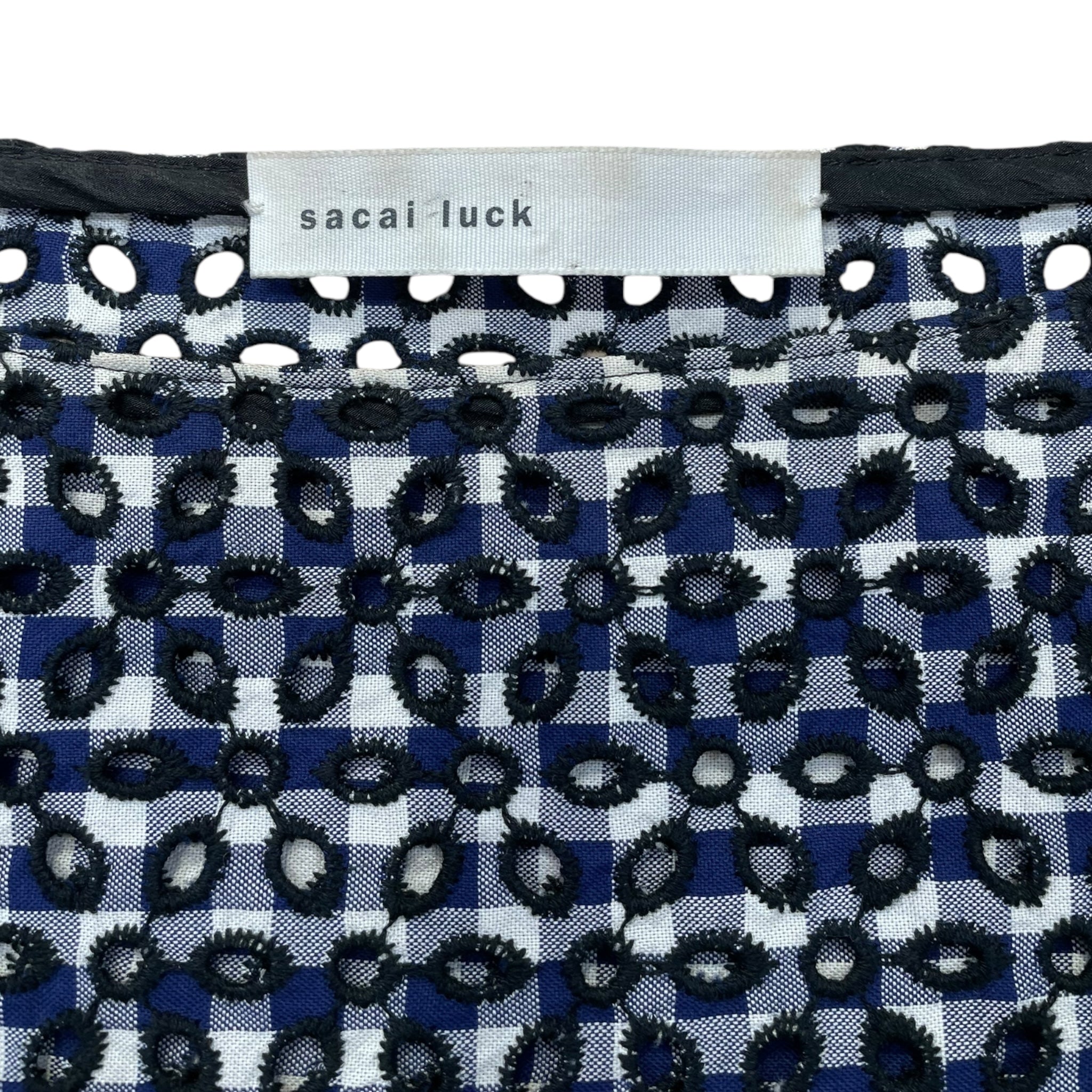 sacai luck/Dress/2/All Over Print/Cotton/NVY/ view 3