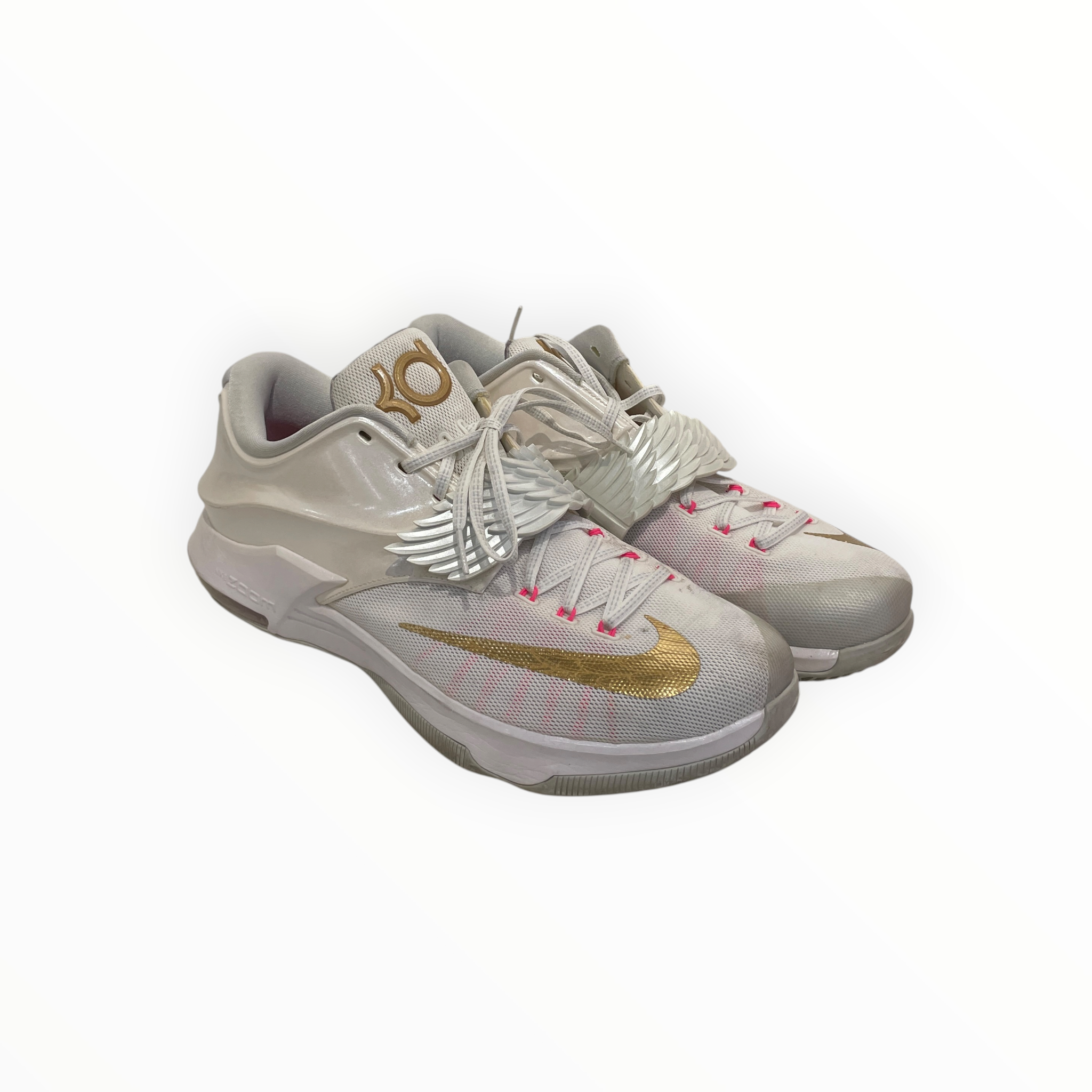 NIKE/Low-Sneakers/UK 14/WHT/Kevin Durant Aunt Pearl view 1