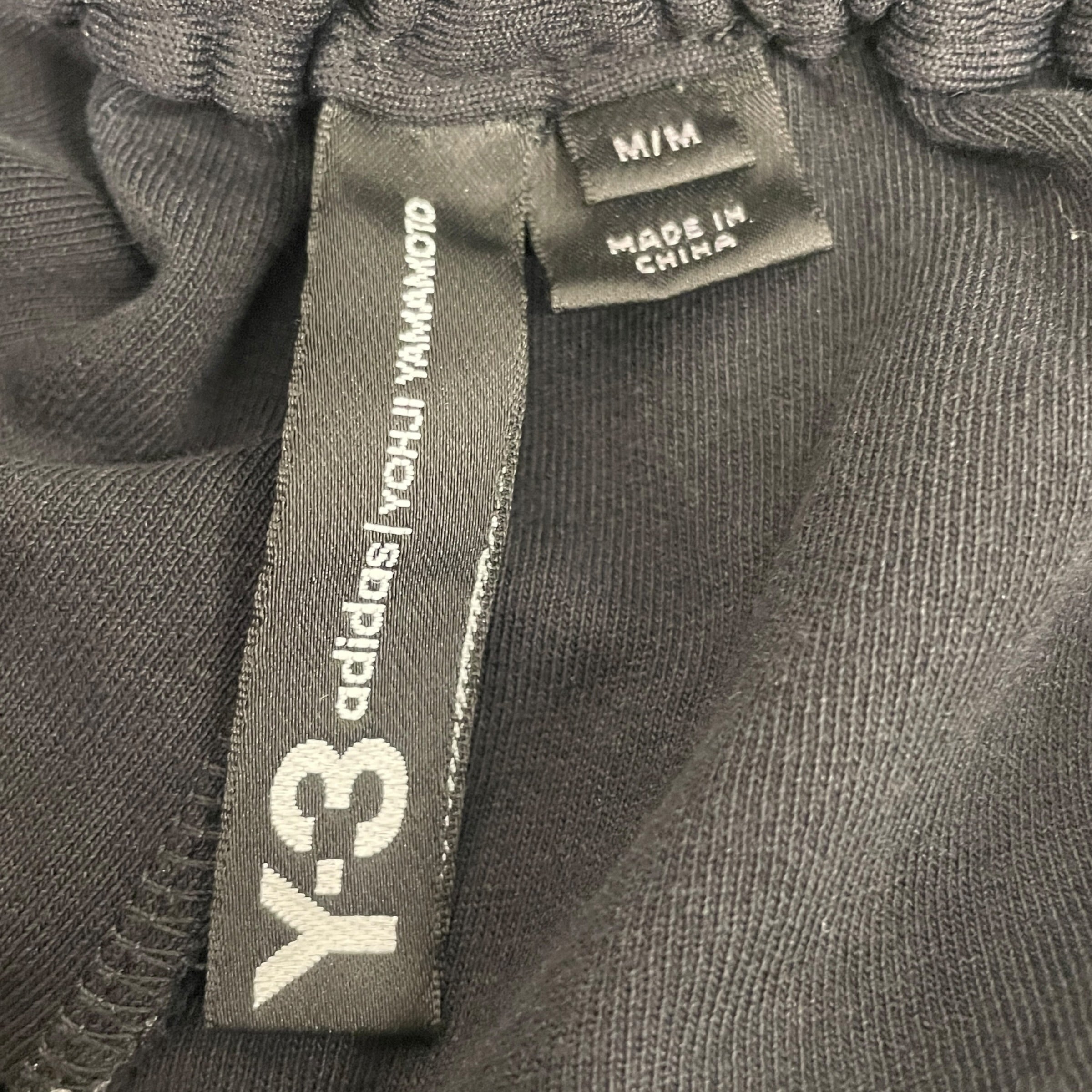 adidas/YOHJI YAMAMOTO/Straight Pants/M/Cotton/BLK/TRACKPANTS view 3