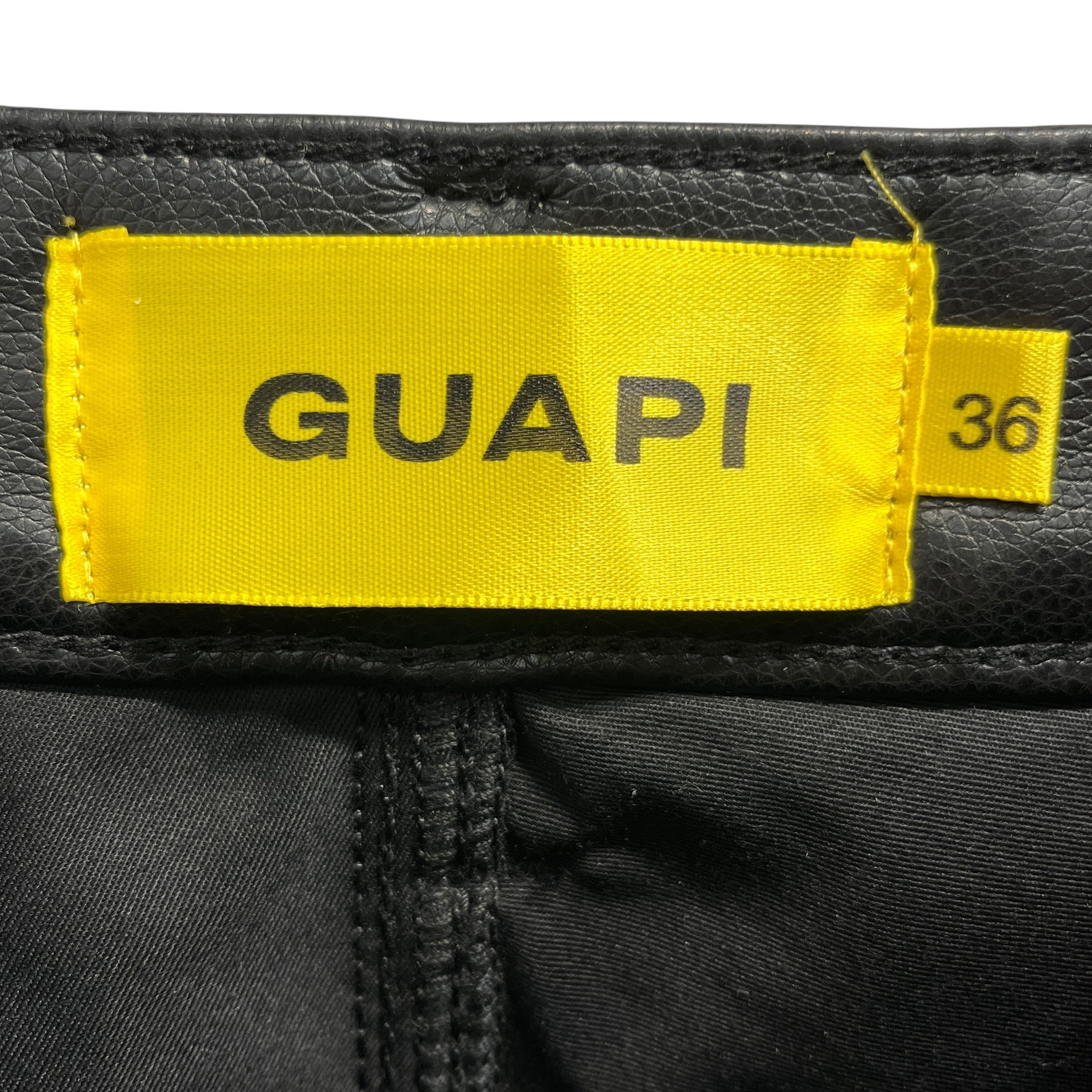 GUAPI/Bootcut Pants/36/Faux Leather/BLK/Graphic/Skeleton Hands view 3