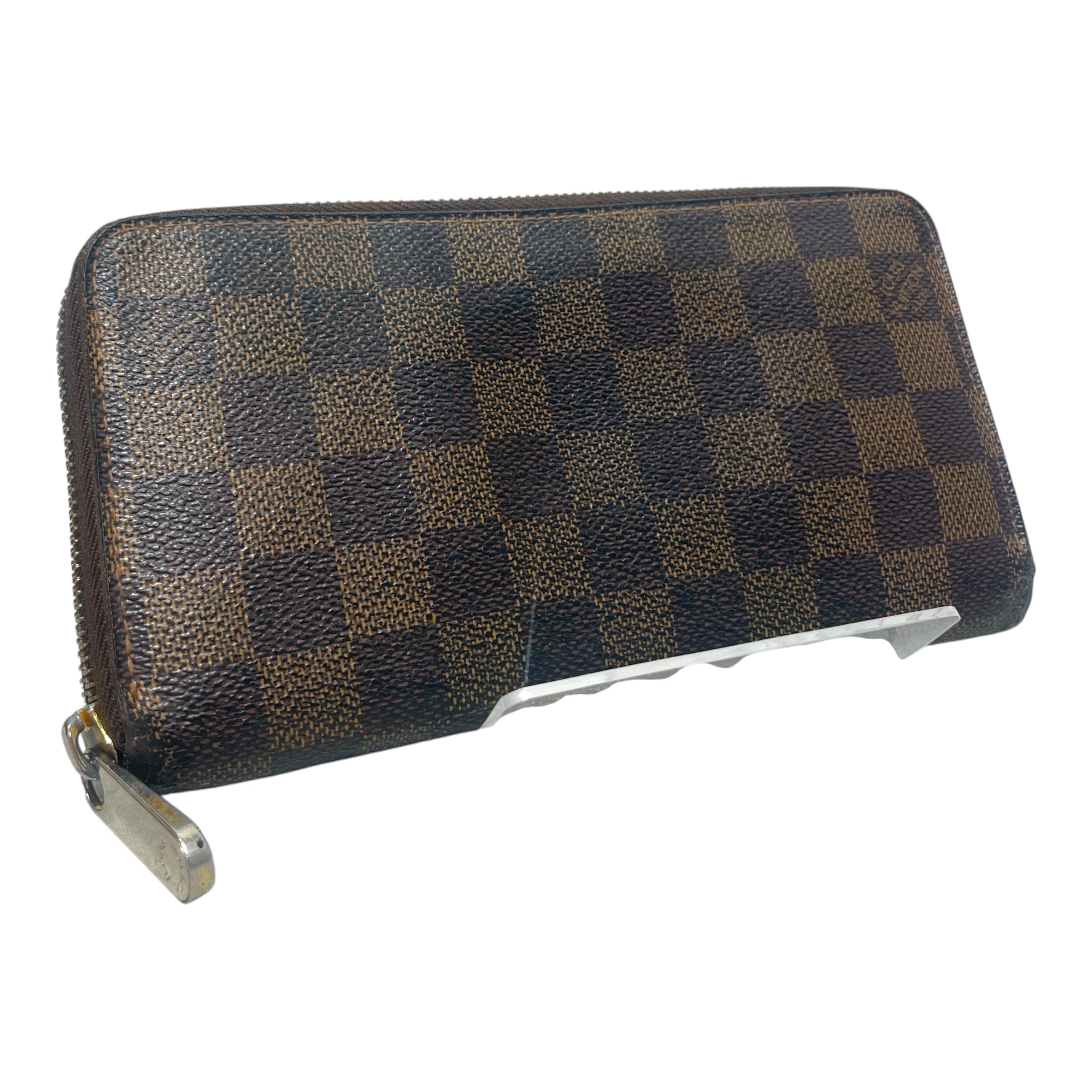 LOUIS VUITTON/Wallet/Monogram/Leather/BRW/L's/Damier Ebene Zippy Organizer view 2