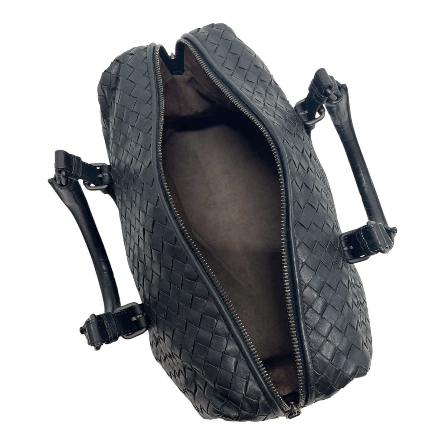 BOTTEGA VENETA/Hand Bag/Leather/BLK/WOVEN MINI DUFFLE view 4