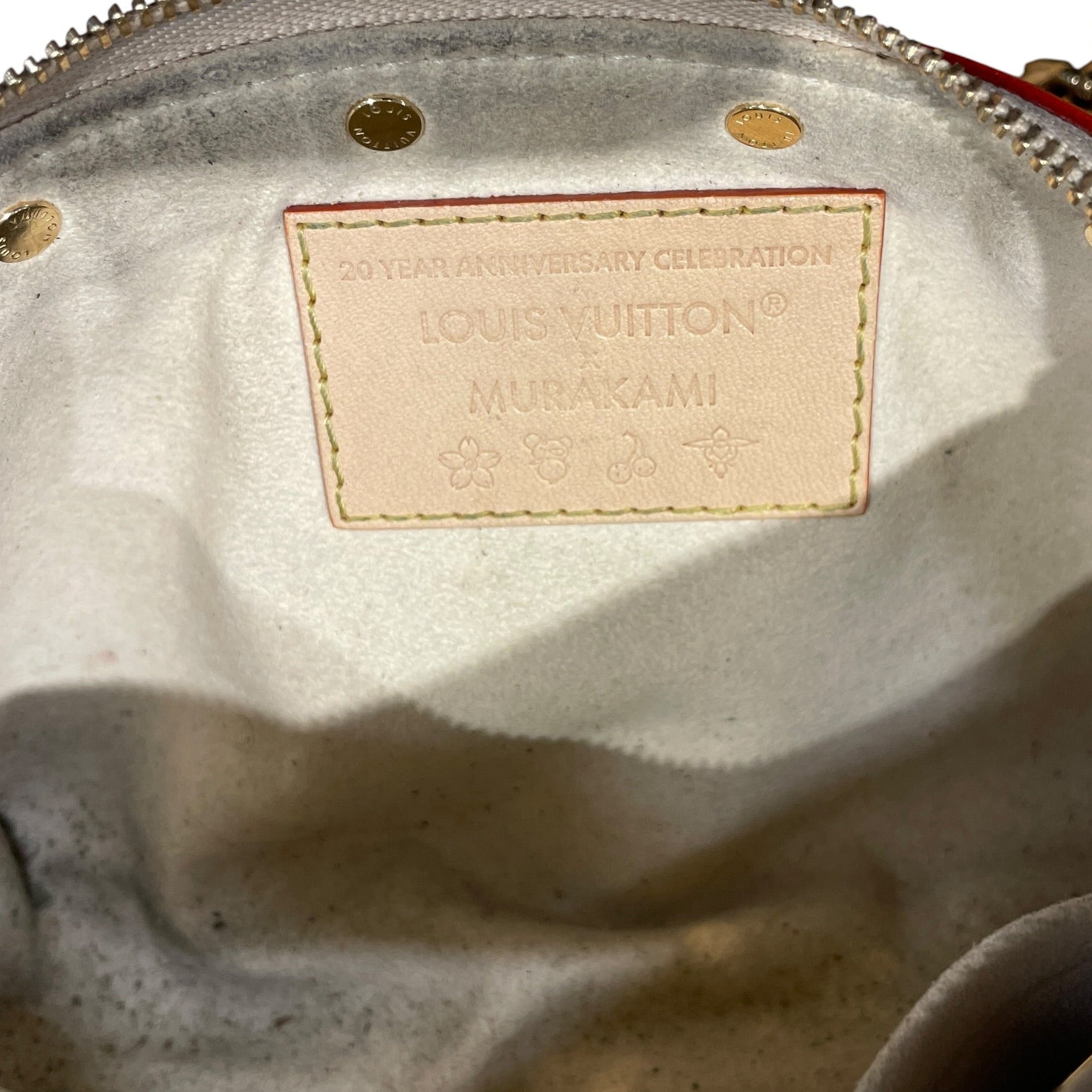 LOUIS VUITTON/Bag/Leather/WHT/MURAKAMI 20 YEAR POCHETTE view 3