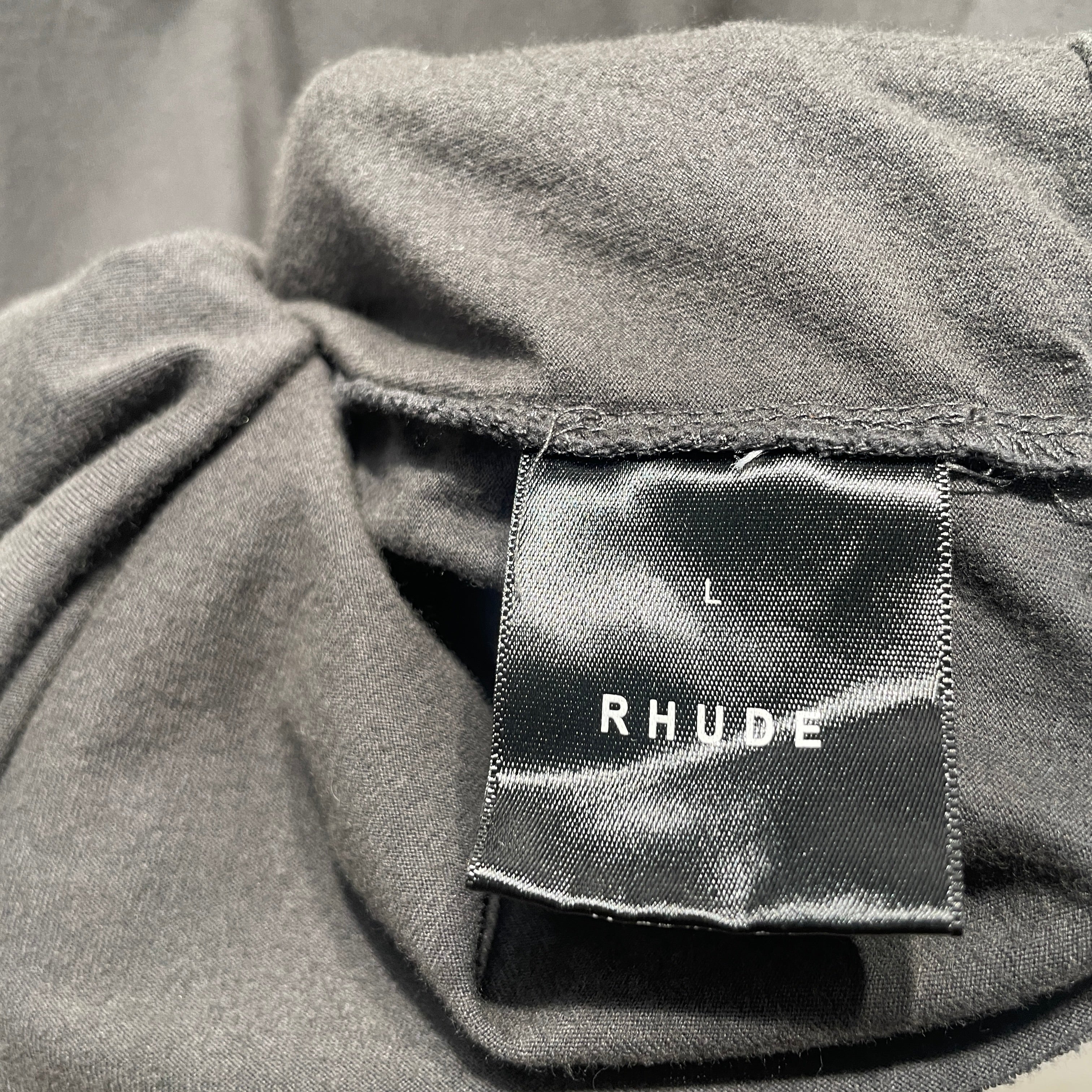 RHUDE/T-Shirt/L/Cotton/GRY/ view 4