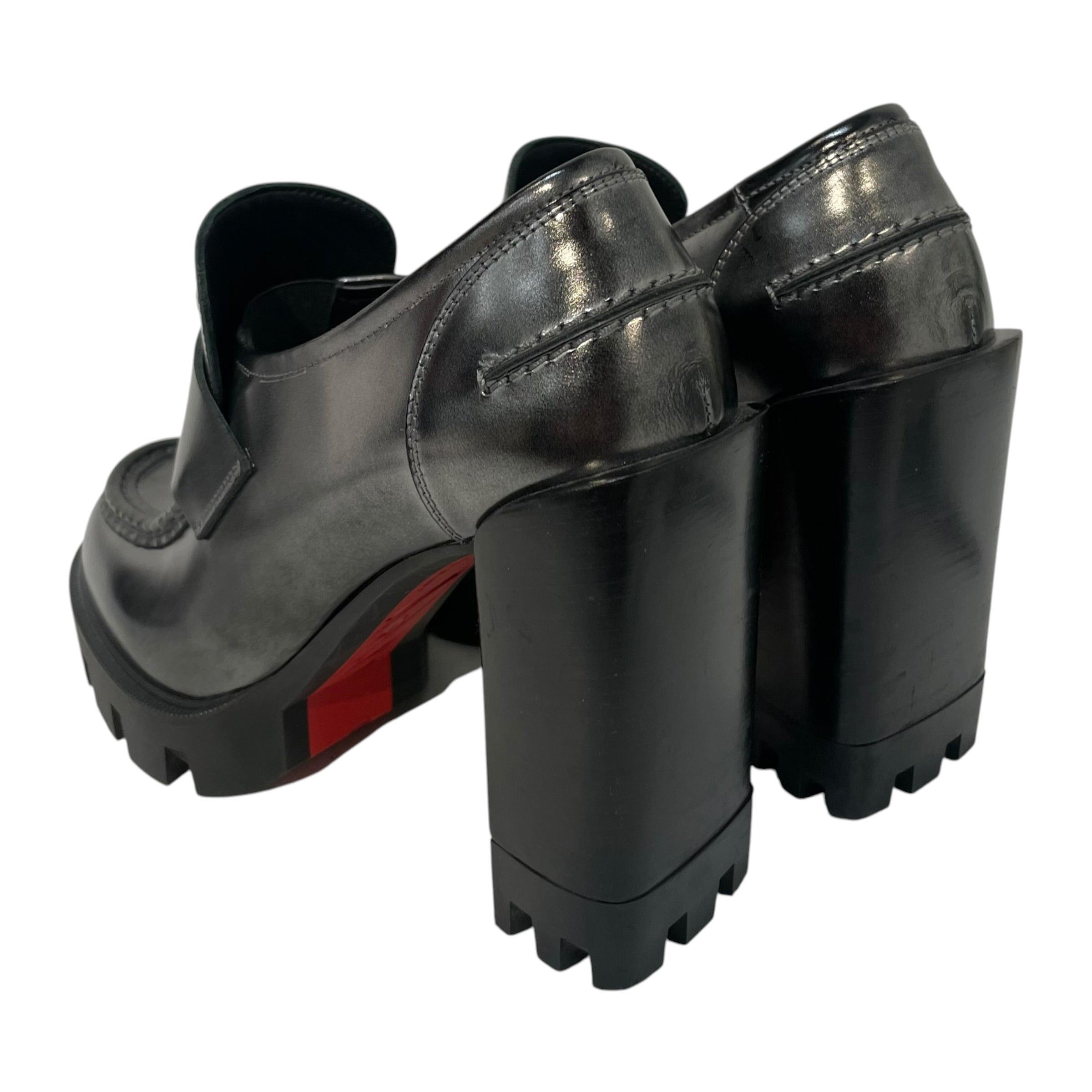 Christian Louboutin/Heels/EU 37/Leather/BLK/Moc Lug Alta 100 view 2