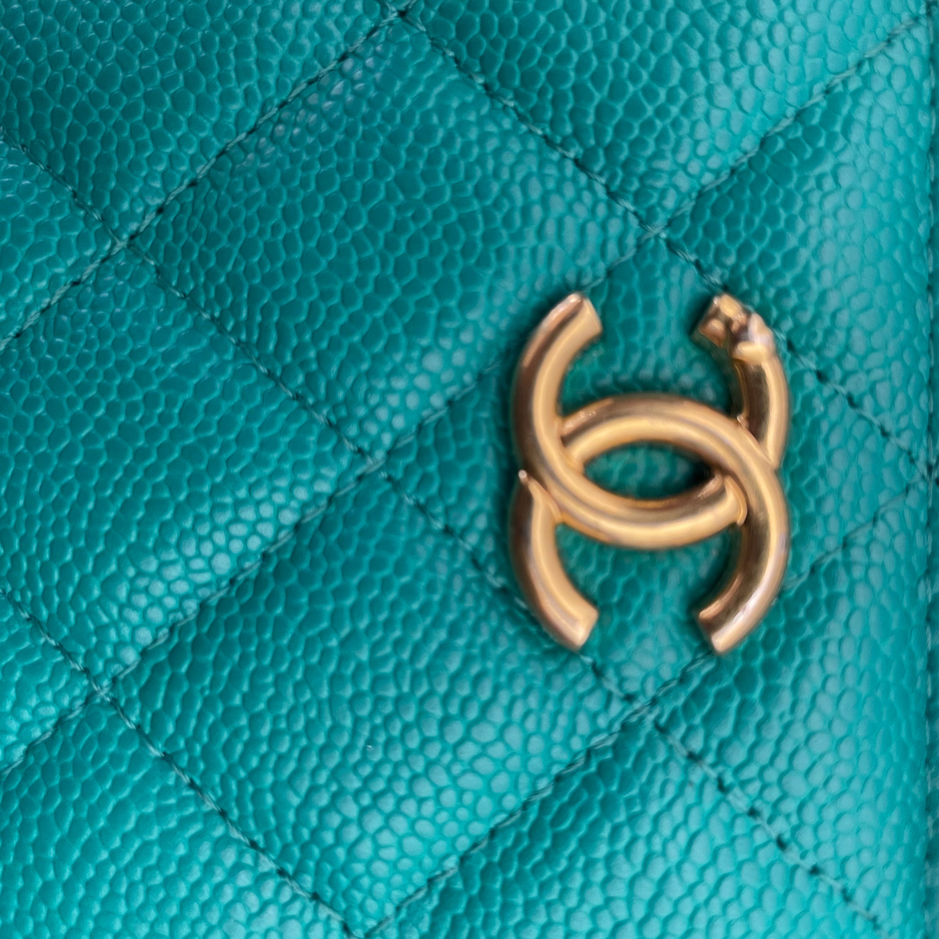 CHANEL/Cross Body Bag/Leather/GRN/CAVIAR SWEETHEART MINI view 7
