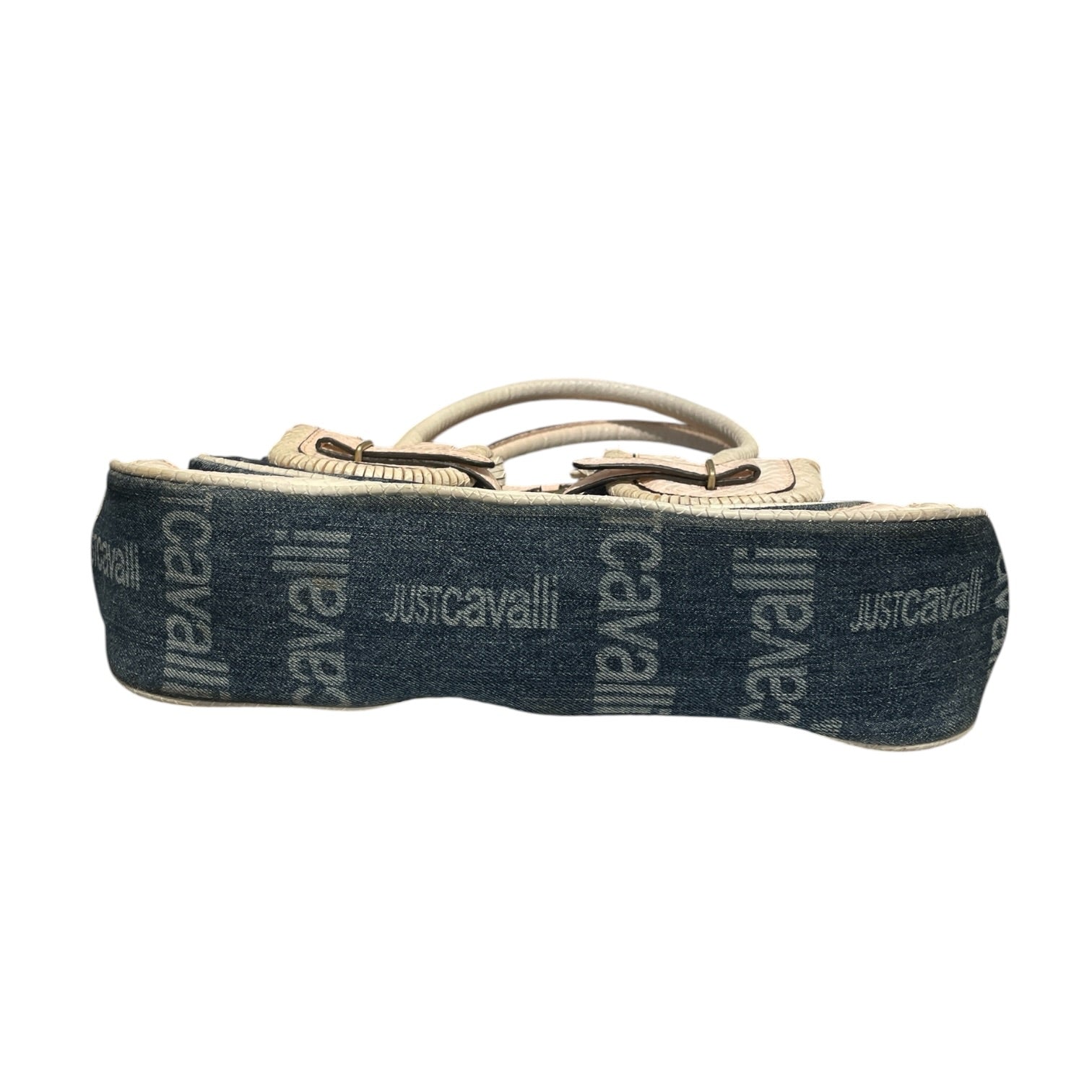 JUST CAVALLI/Hand Bag/Cotton/NVY/Top Handle Y2K Denim Bag view 5