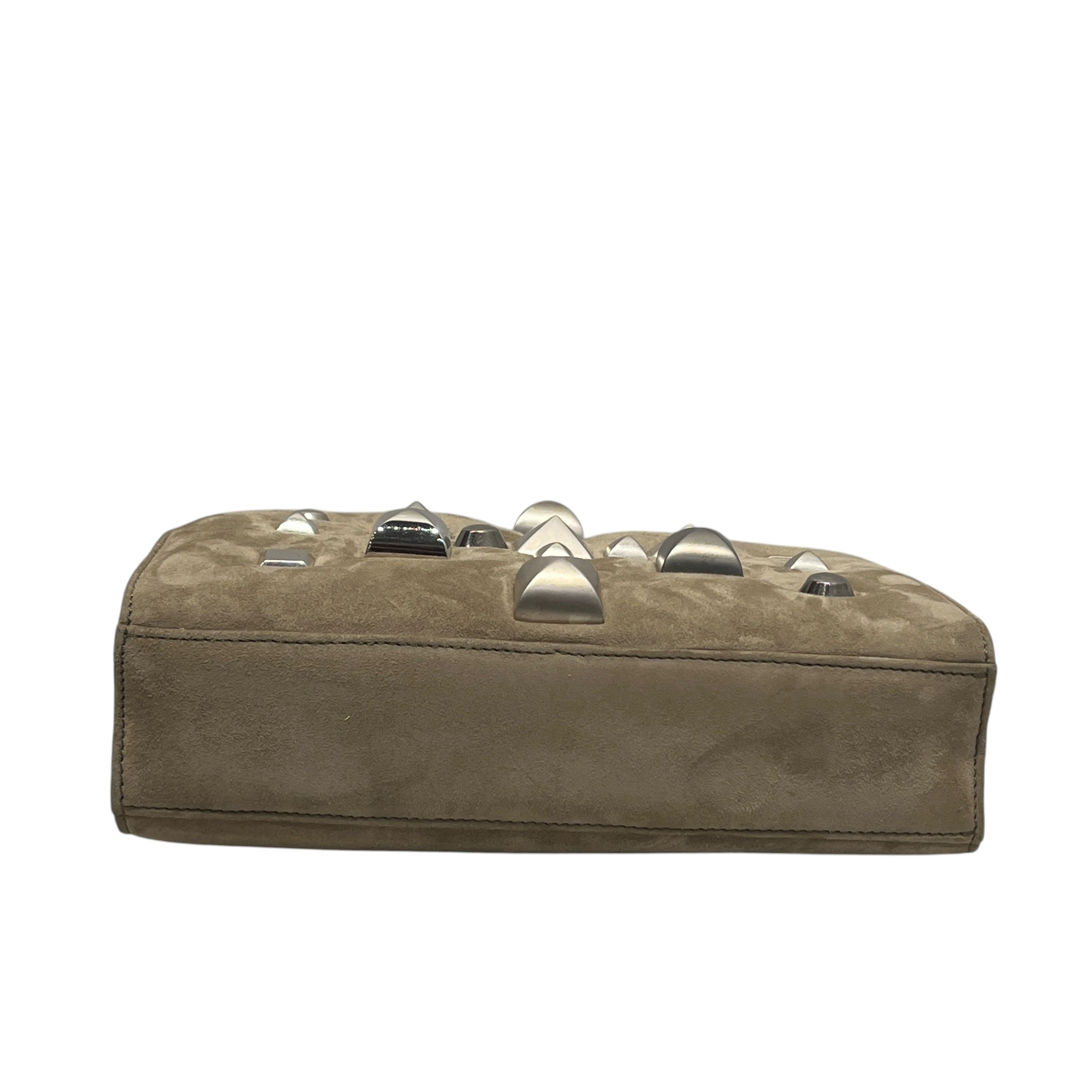 roberto cavalli/Hand Bag/Suede/BEG/SILVER PYRAMID STUD SUEDE BAG view 3