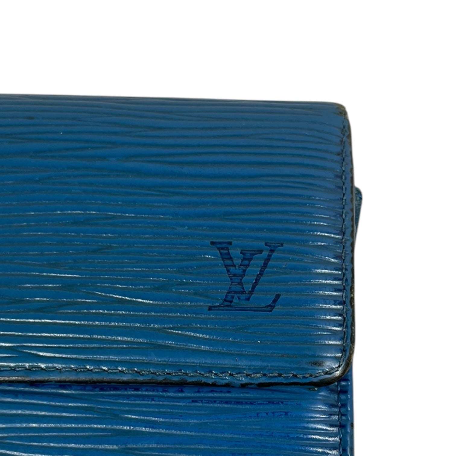 LOUIS VUITTON/Long Wallet/Leather/BLU/EPI view 3