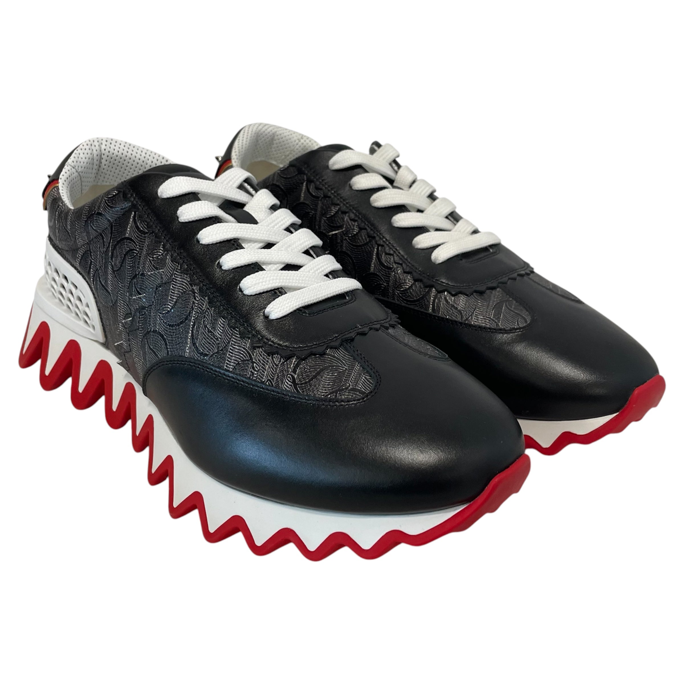 Christian Louboutin/Low-Sneakers/EU 46/Monogram/Leather/BLK/ view 1
