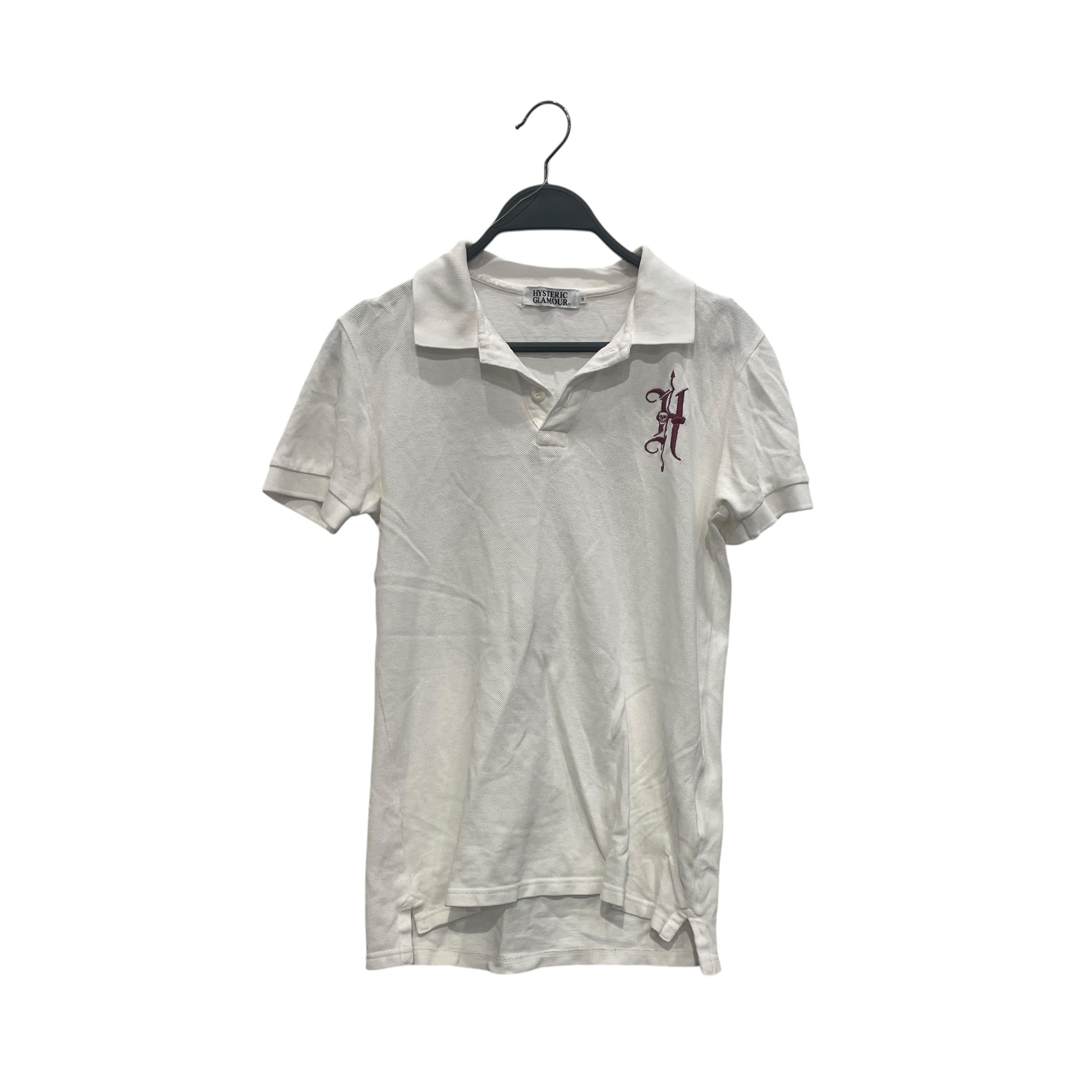 HYSTERIC GLAMOUR/Polo, Rugby/S/Graphic/Cotton/WHT/hurt me union jack view 1