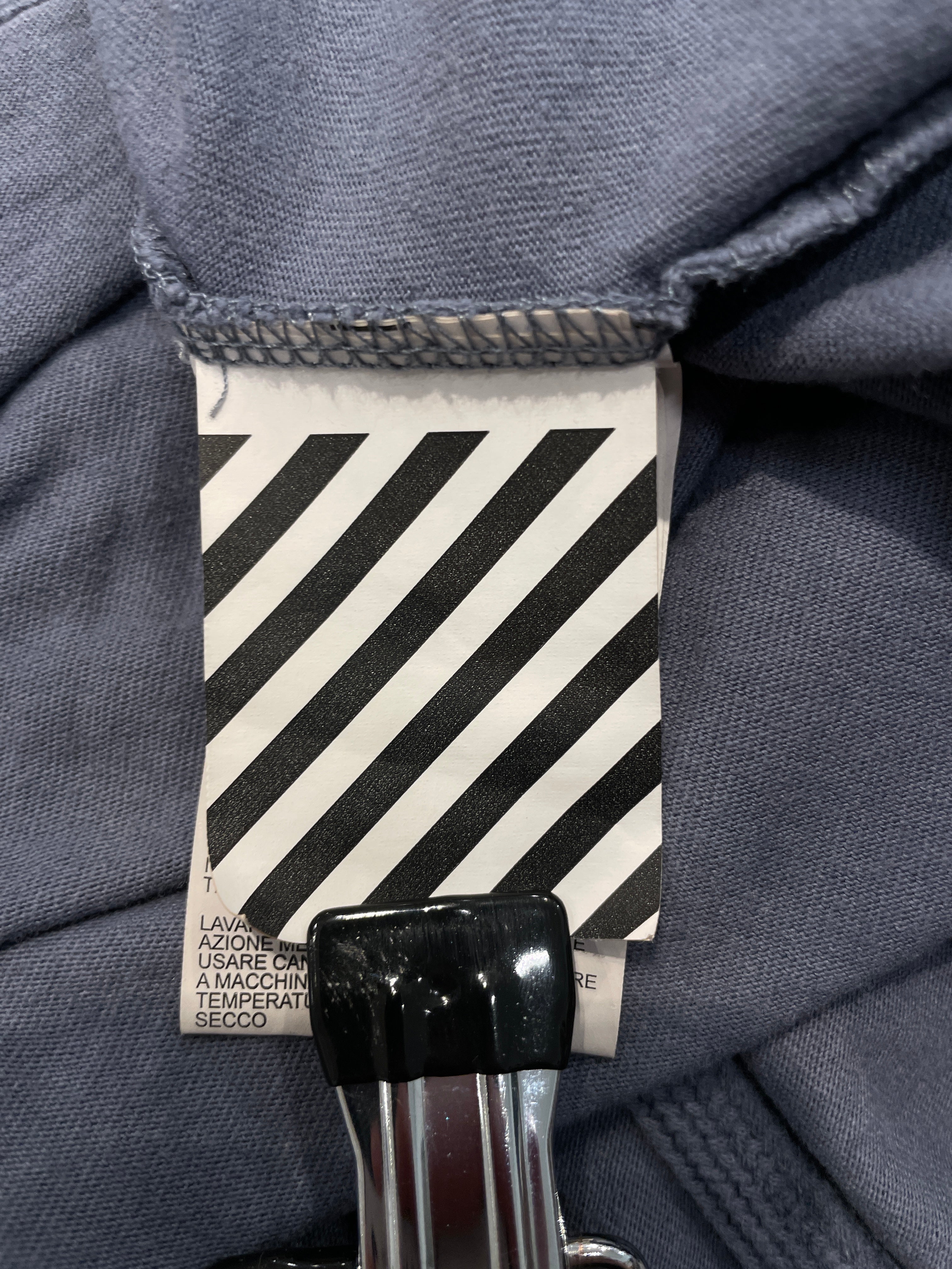 OFF-WHITE/T-Shirt/L/Cotton/BLU/"Beige" view 4