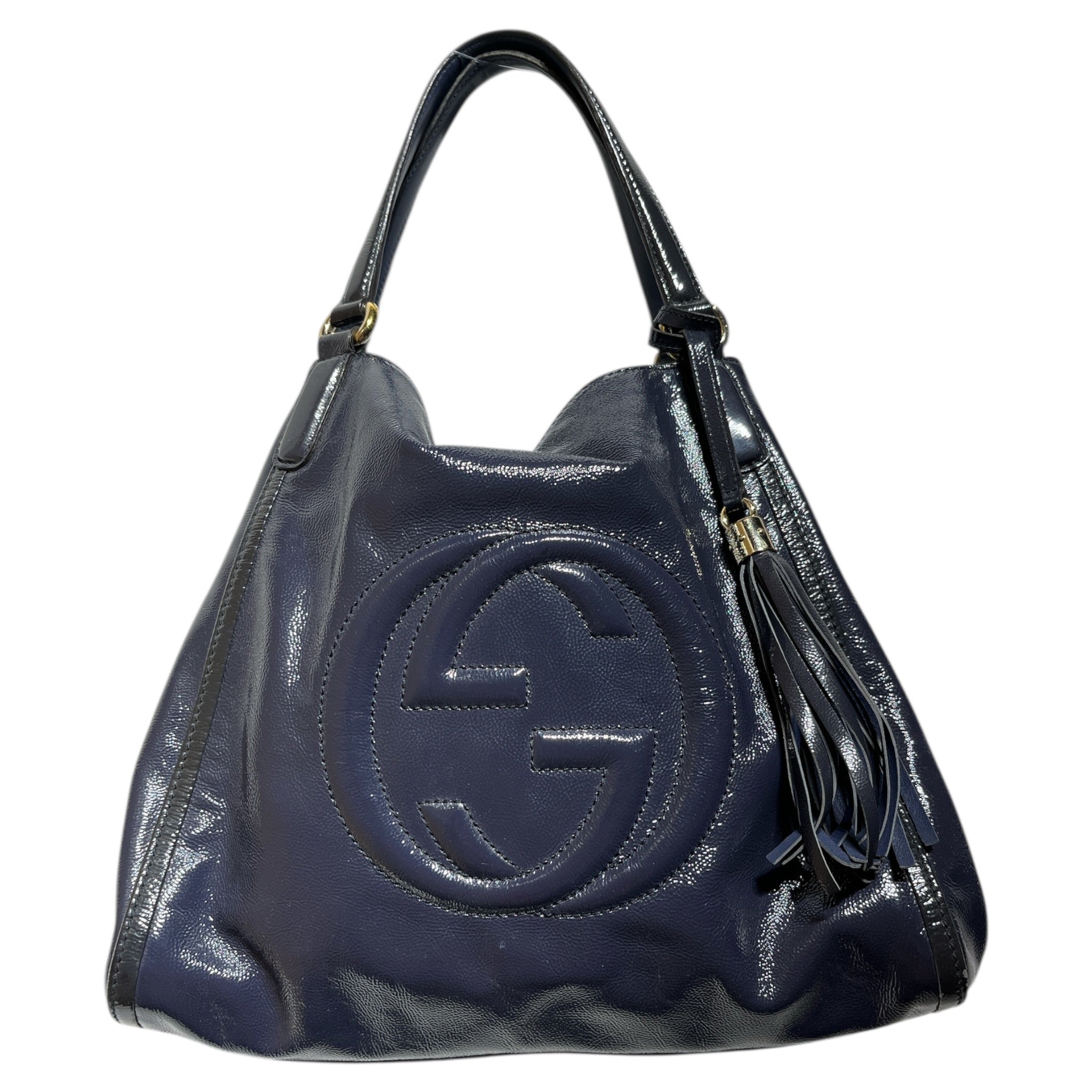 GUCCI/Hand Bag/Leather/NVY/PATENT LEATHER/ SOHO view 1