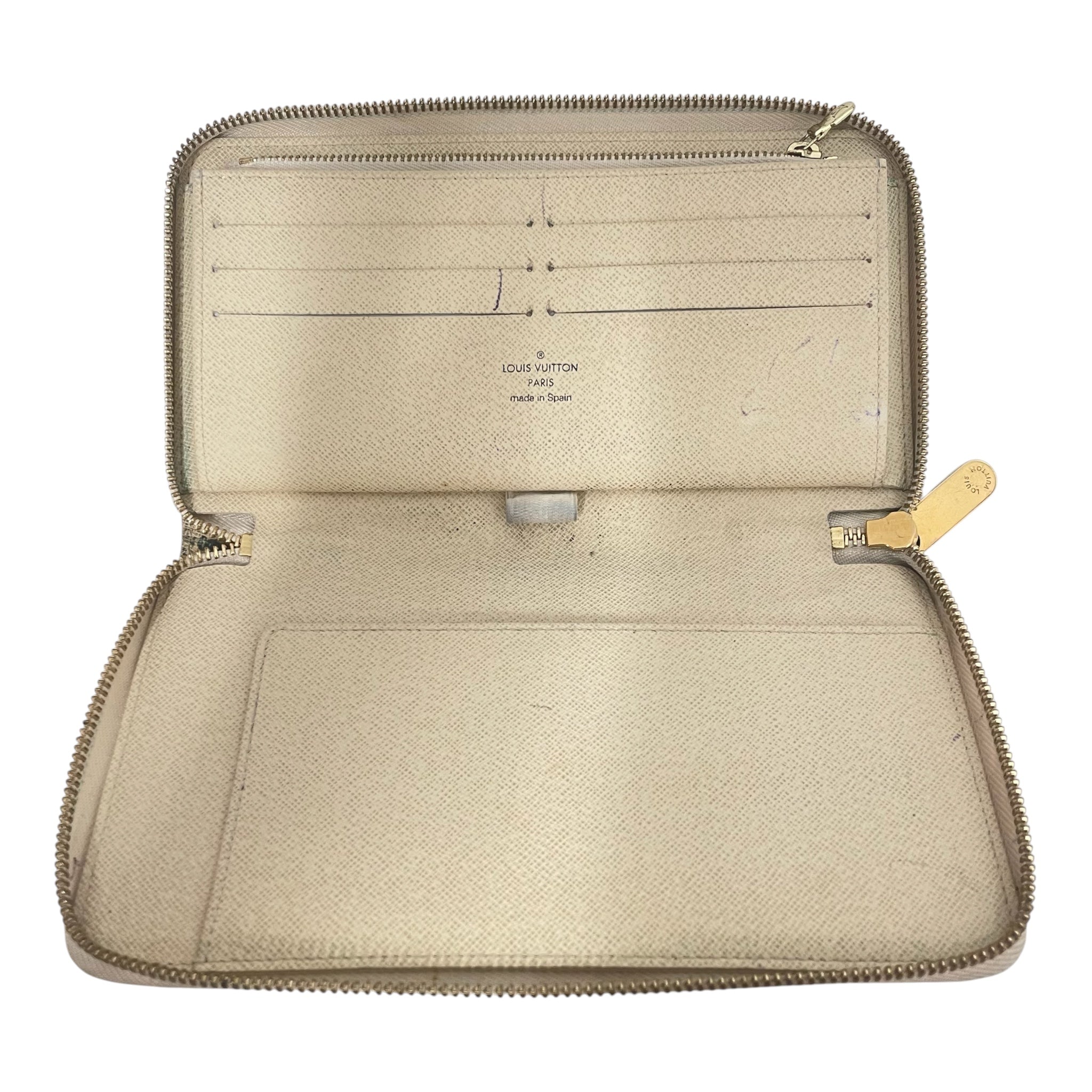 LOUIS VUITTON/Pouch/Monogram/Leather/CRM/Checkerboard/ Gold Zippper view 4