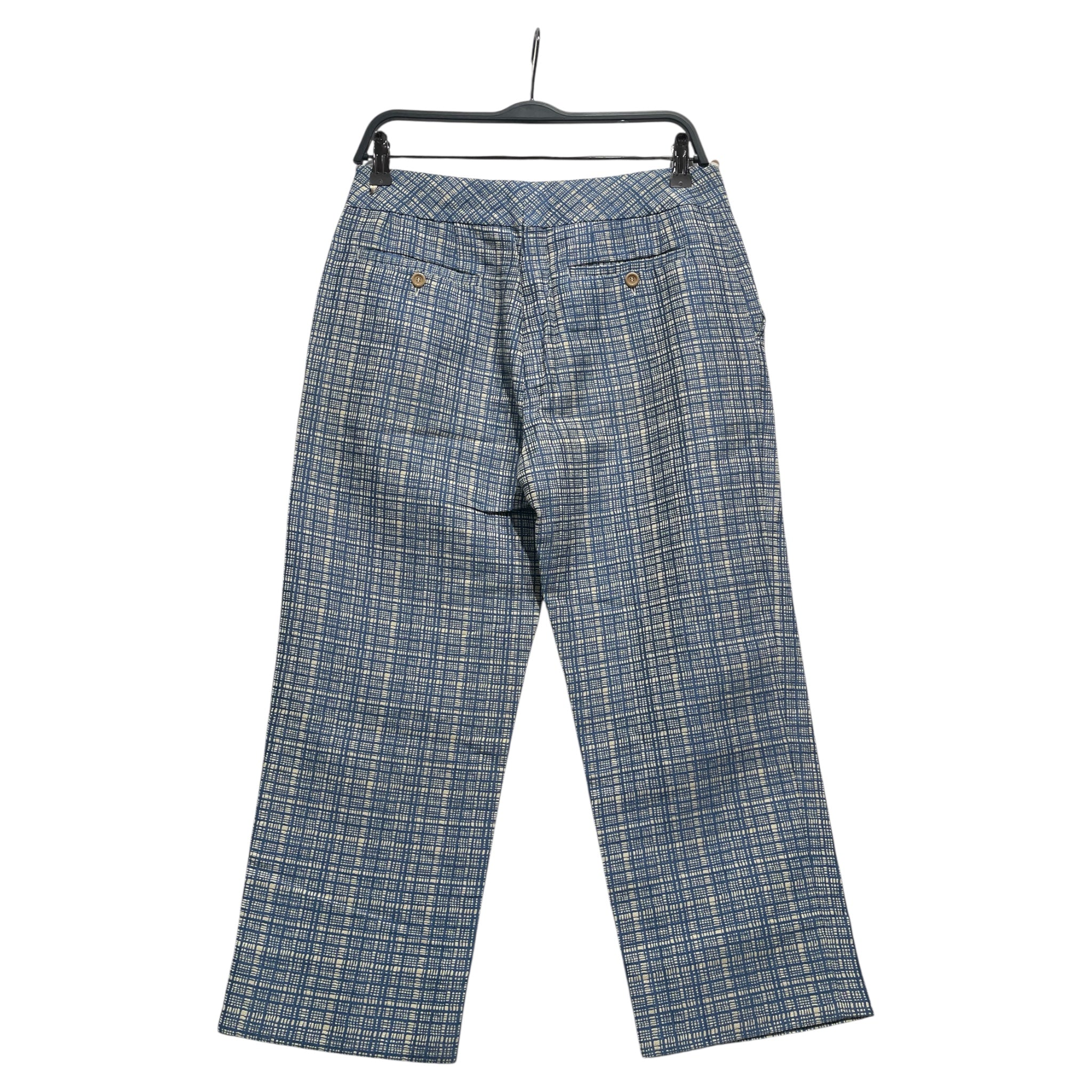 MARNI/Straight Pants/42/Plaid/Cotton/MLT/Checkered Dress Pants BLU/WHT view 2