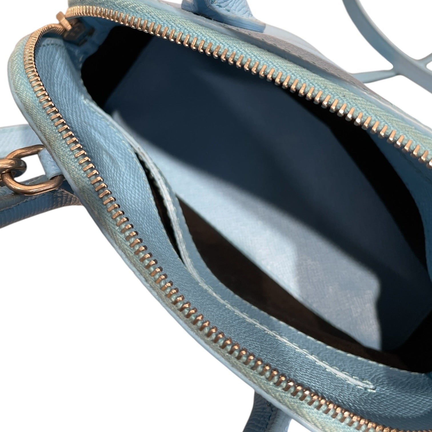 BALENCIAGA/Cross Body Bag/Leather/BLU/Blue Ville Top Handle XXS Bag view 5