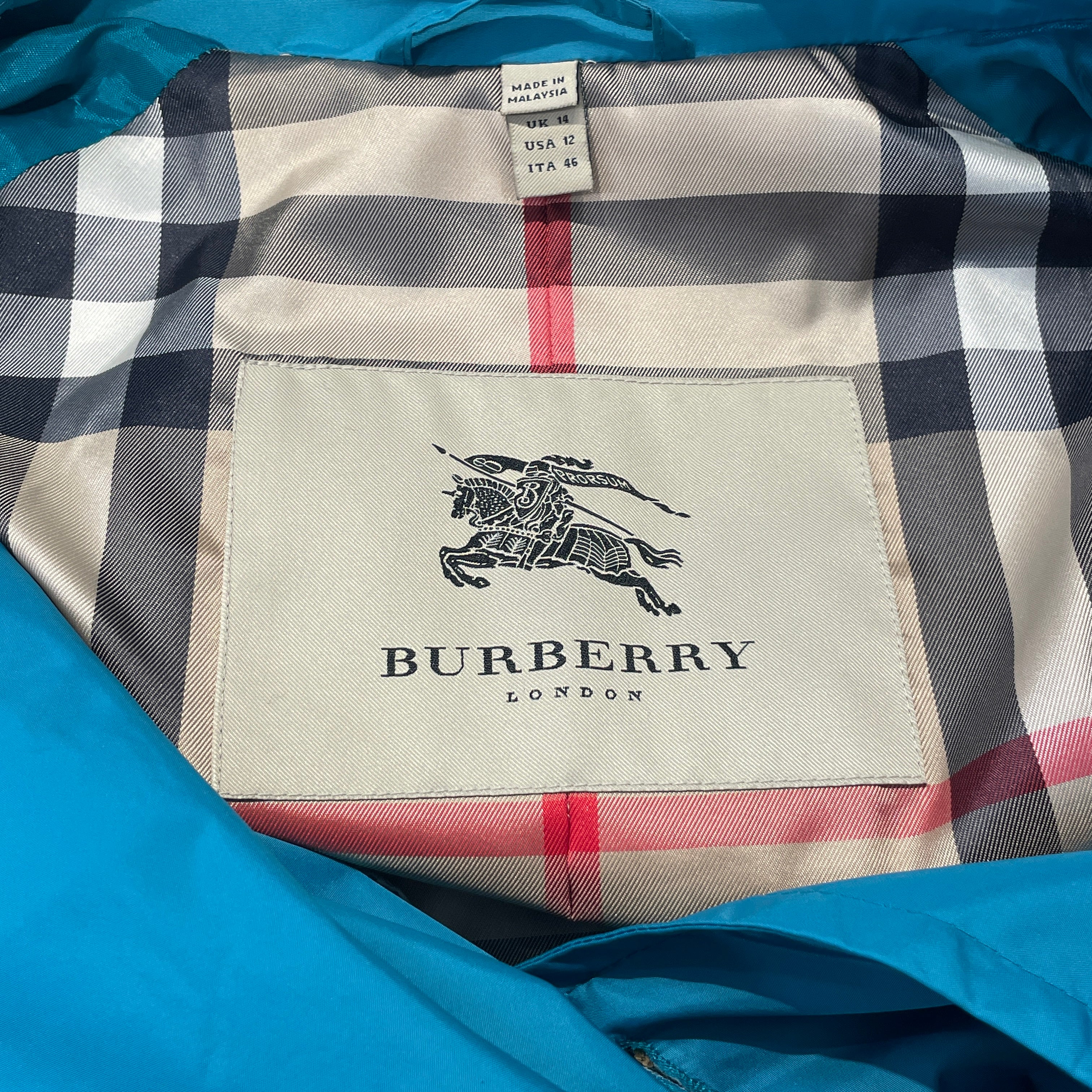 BURBERRY LONDON/Trench Coat/12/Nylon/BLU/Teal - MYVICFAS12JOH view 3