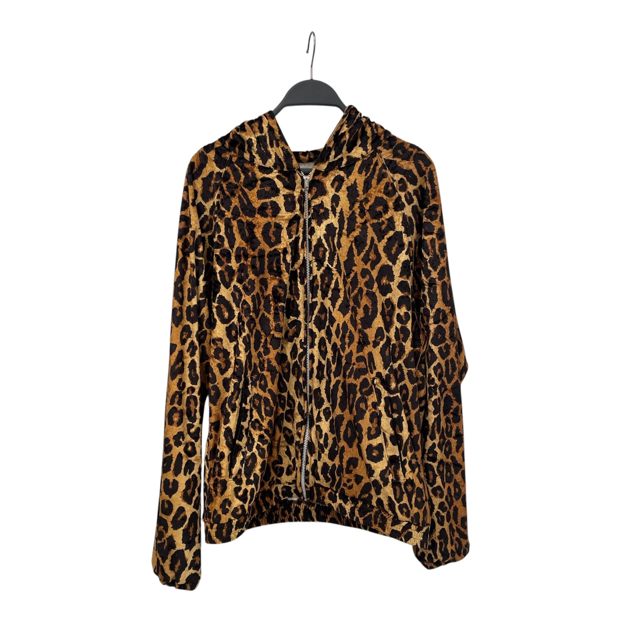 WACKO MARIA/Zip Up Hoodie/M/Leopard/Velour/CML/VELVET ZIP UP SYNCHED WAIST view 1