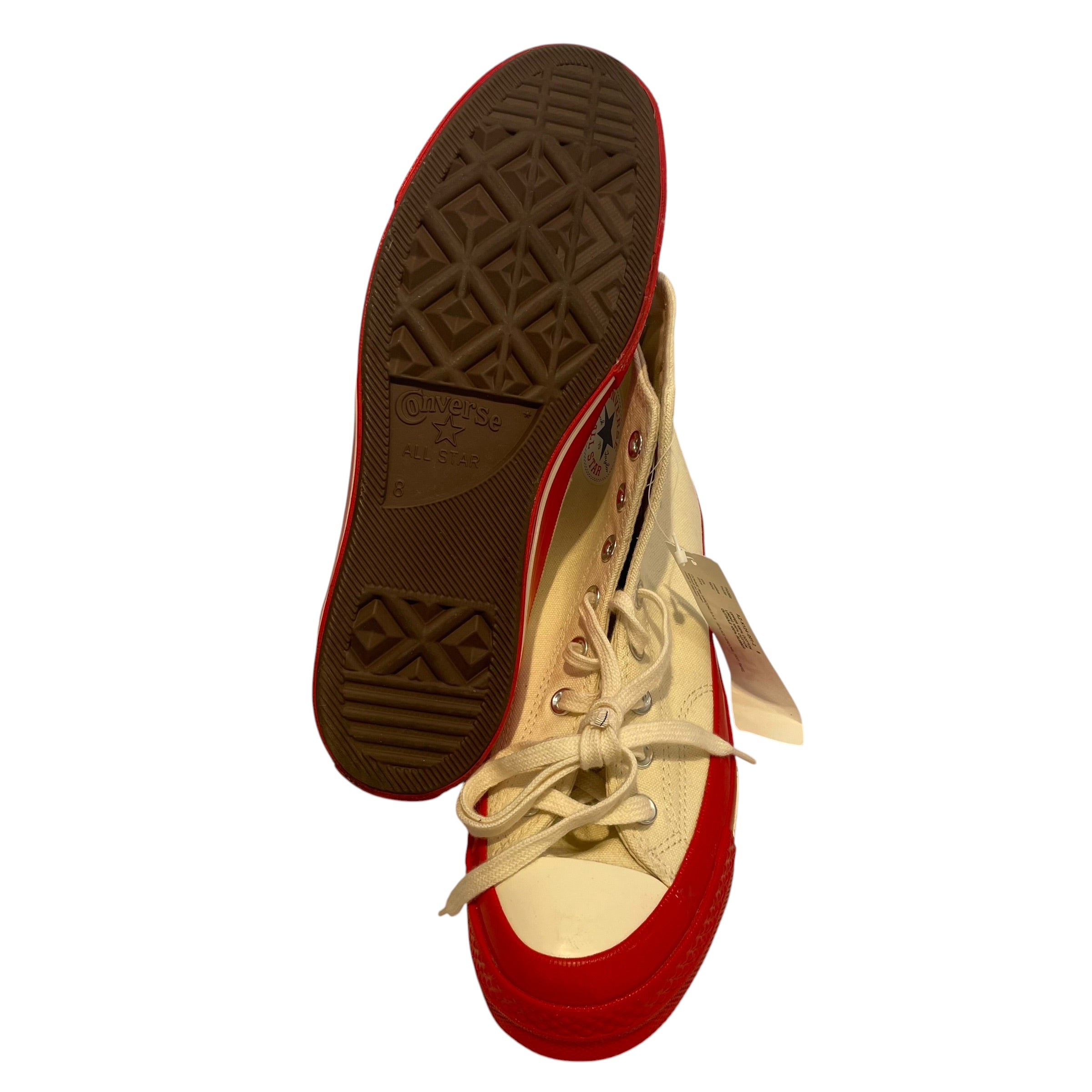 CONVERSE/Hi-Sneakers/US 8/WHT/COMME DES GARCONS RED SURROUND view 5