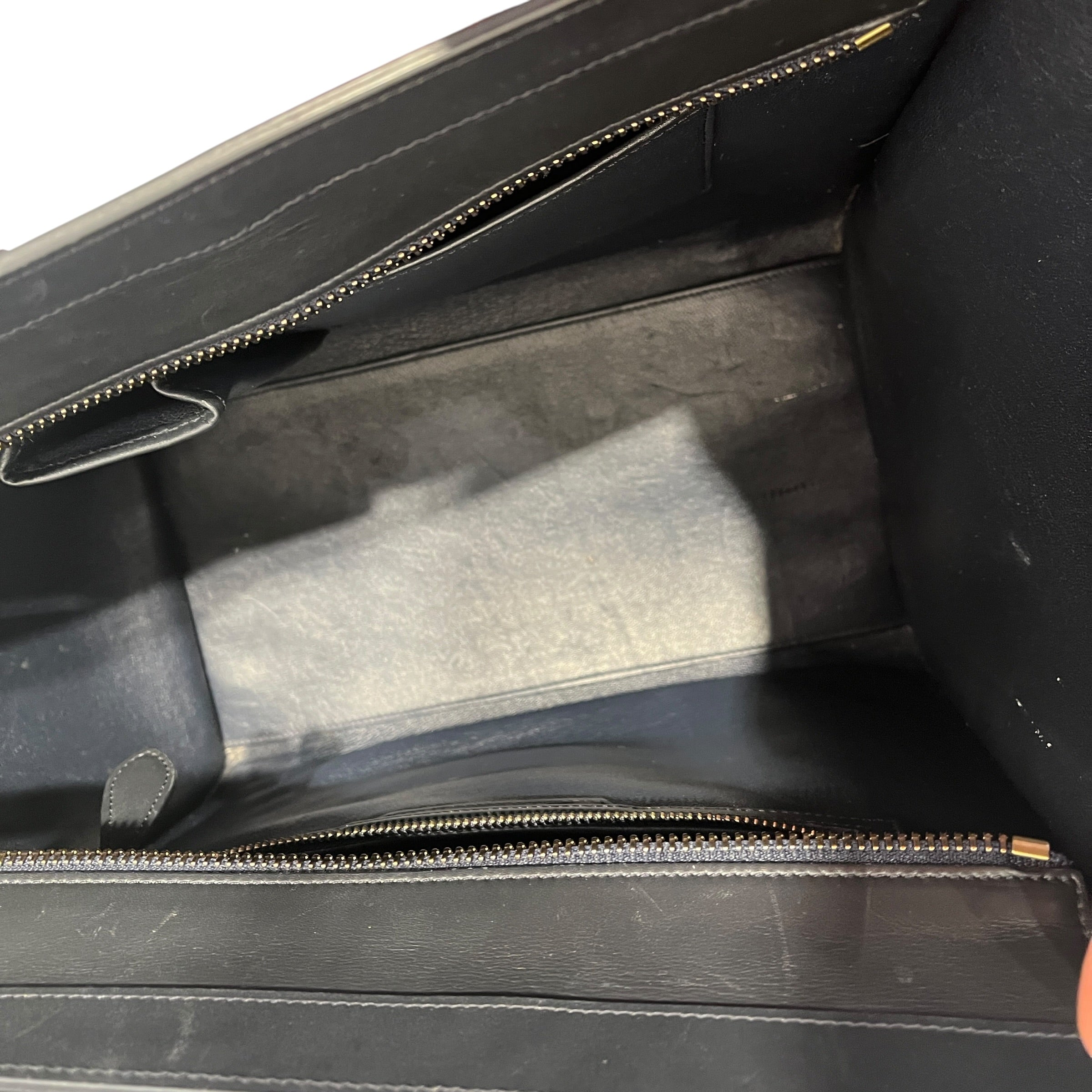 CELINE/Tote Bag/Border/Leather/BLU/Mini Luggage Tote in Blue view 15