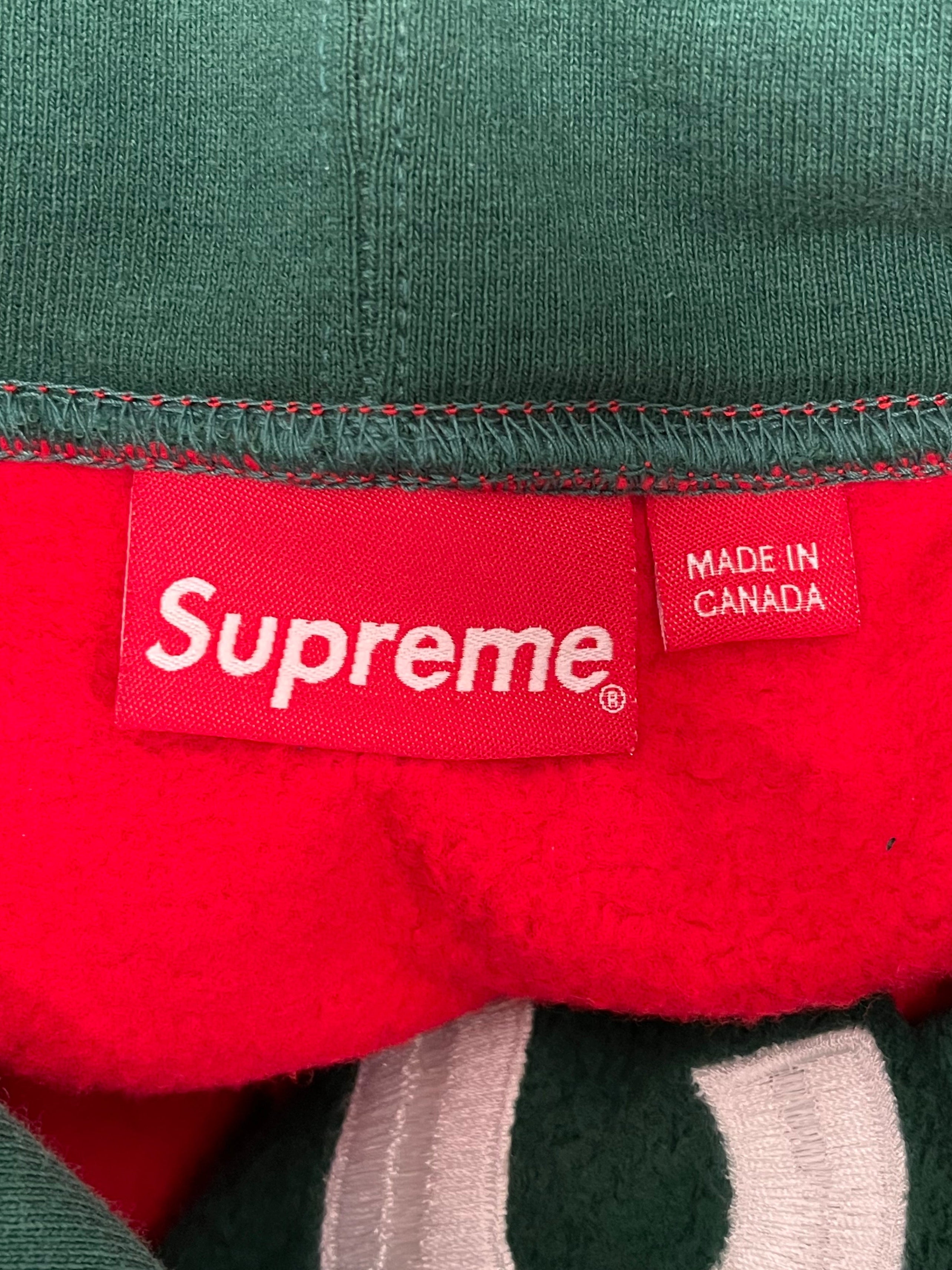 Supreme/Hoodie/L/Cotton/GRN/GRN FRONT, RED BACK view 3