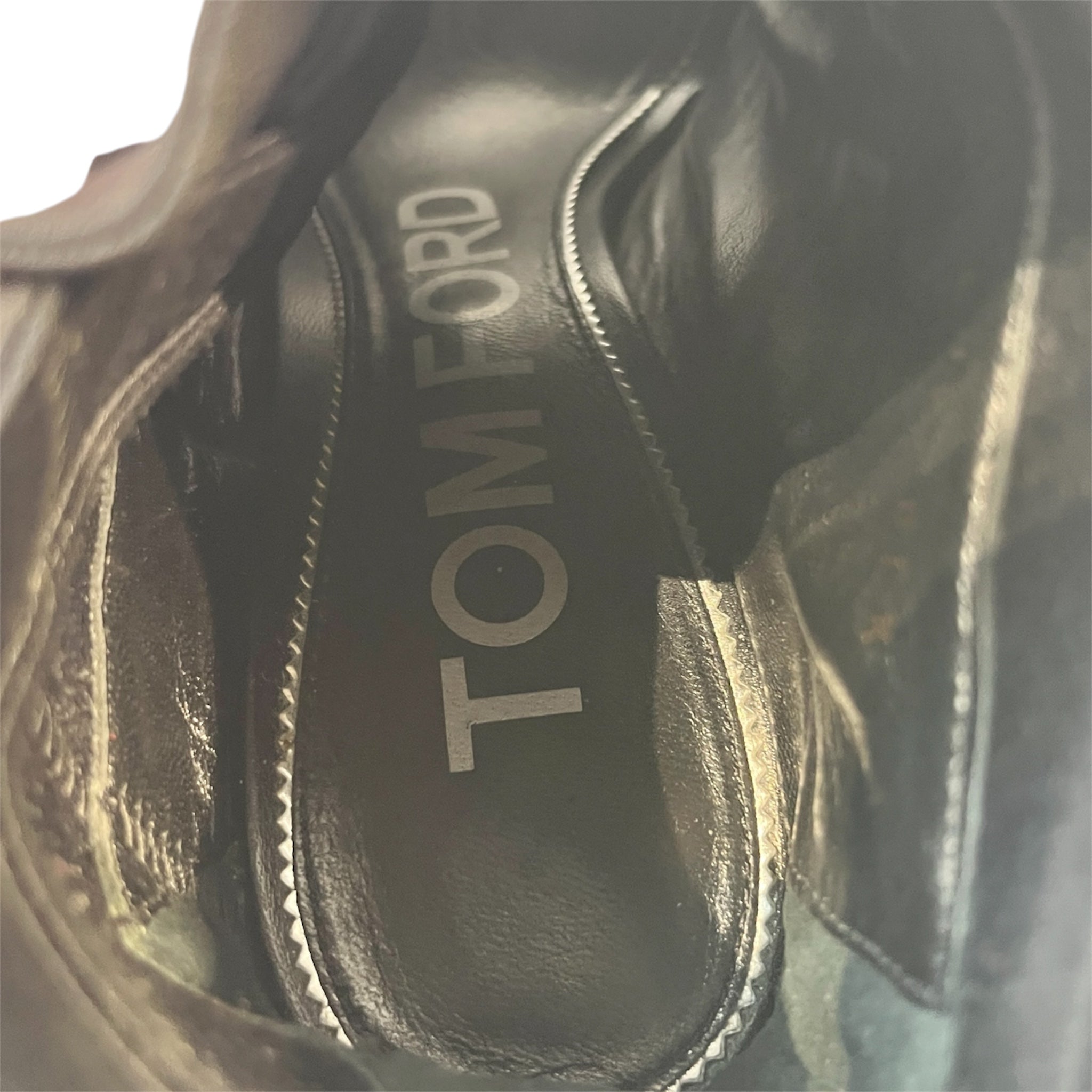 TOM FORD/Ankle Boots/EU 38/BLK/PEEP TOE LOGO view 3
