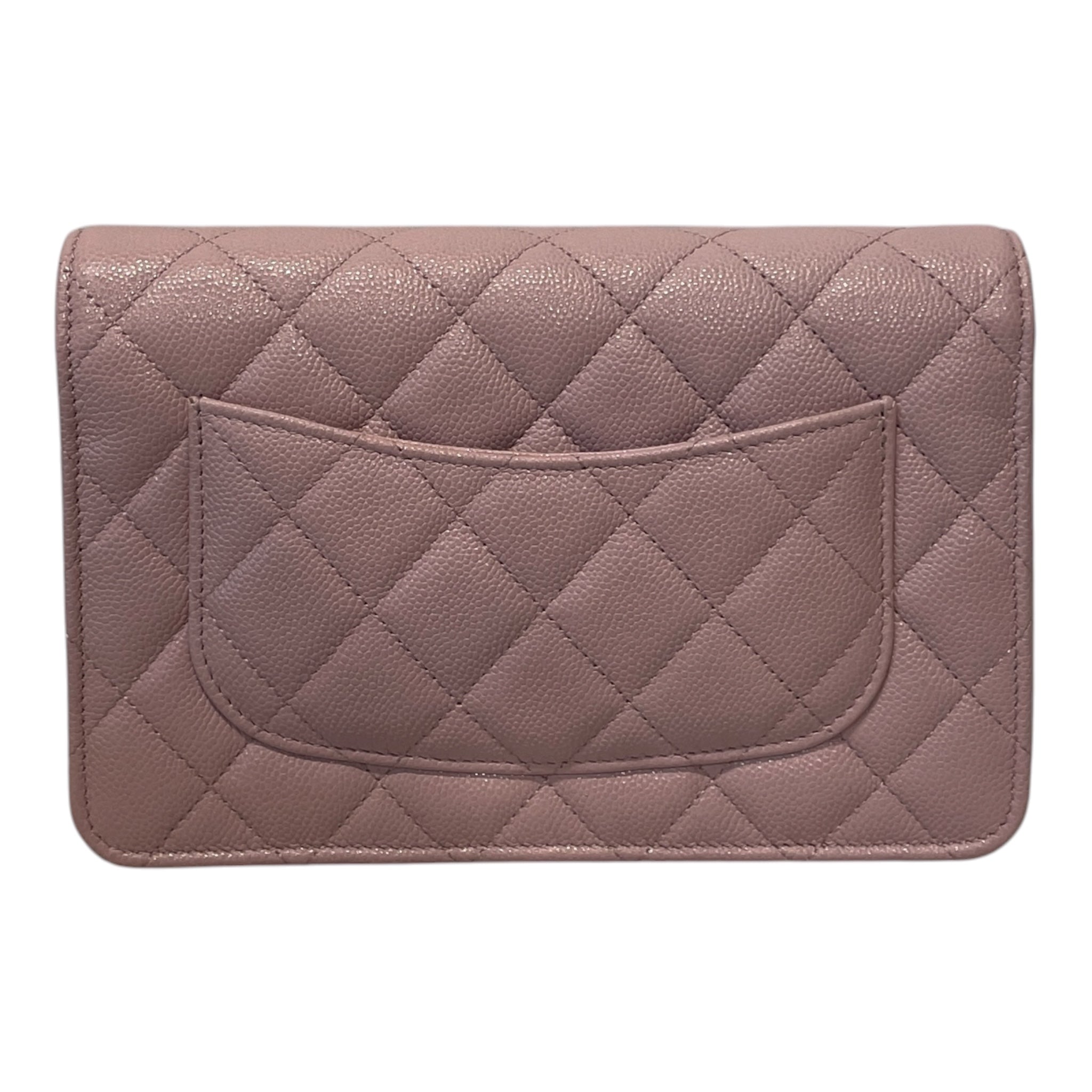 CHANEL/Cross Body Bag/Leather/PNK/CAVIAR CLASSIC WALLET view 2