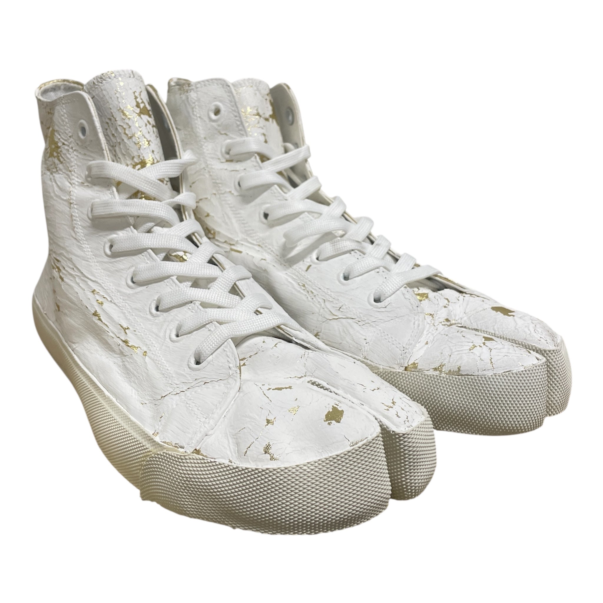 Maison Margiela/Hi-Sneakers/Polyester/WHT/'craquele' white view 1