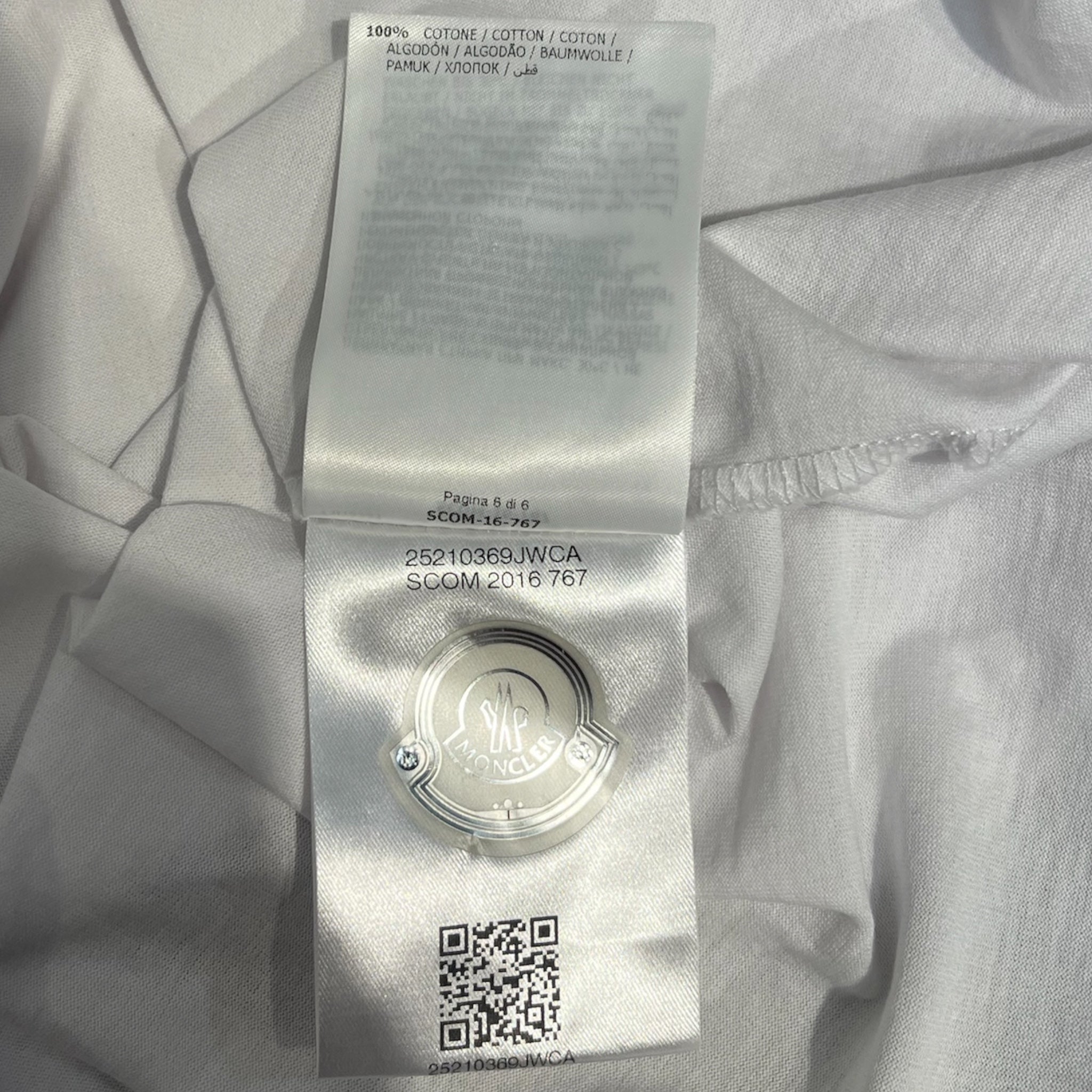 MONCLER/T-Shirt/XL/Cotton/WHT/POCKET T SIZE view 7